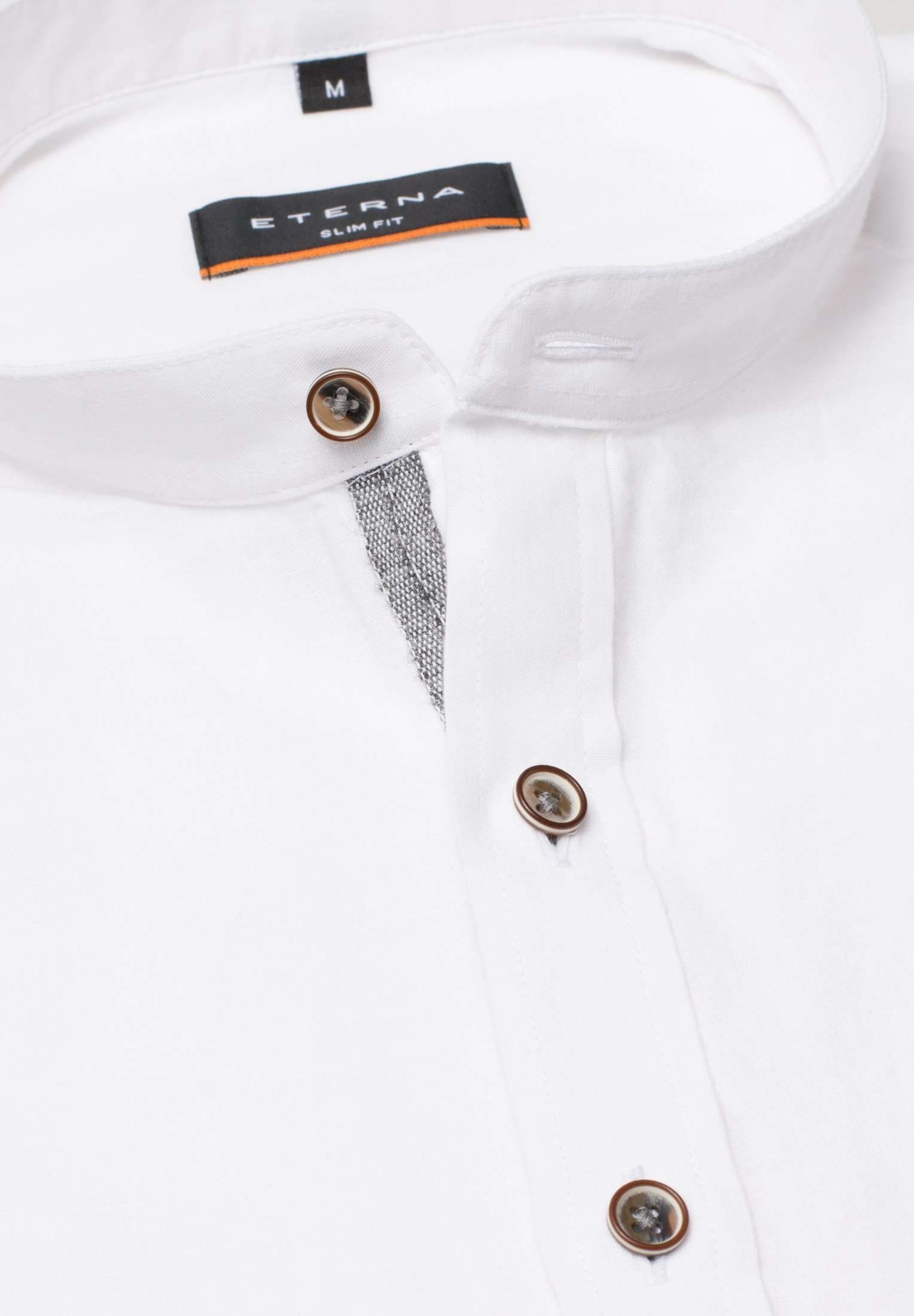 ETERNA LANGARM HEMD SLIM FIT LEINEN