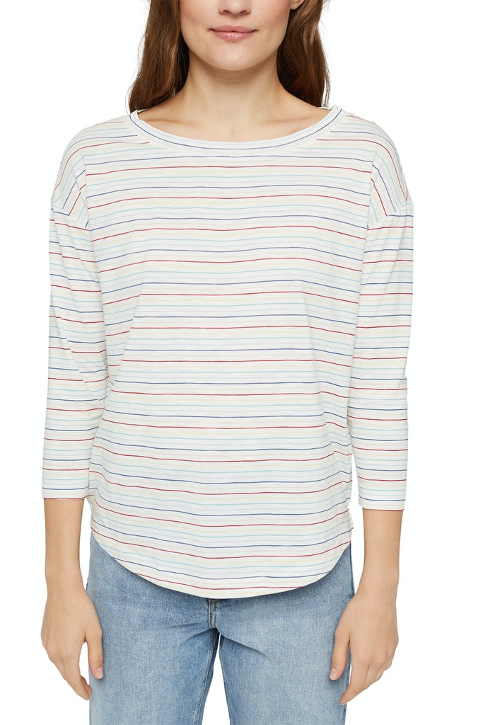 Longsleeve mit Streifen, 100% Bio-Baumwolle