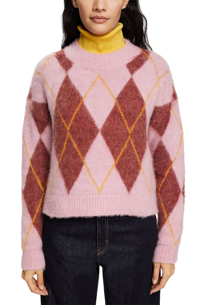 Pullover aus Wollmix mit Argyle-Muster