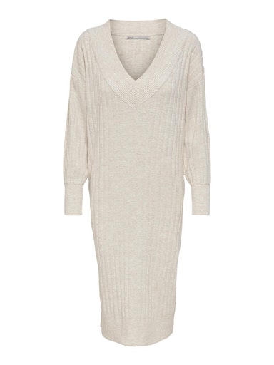 ONLNEW TESSA L/S MIDI V-NECK DRESS KNT