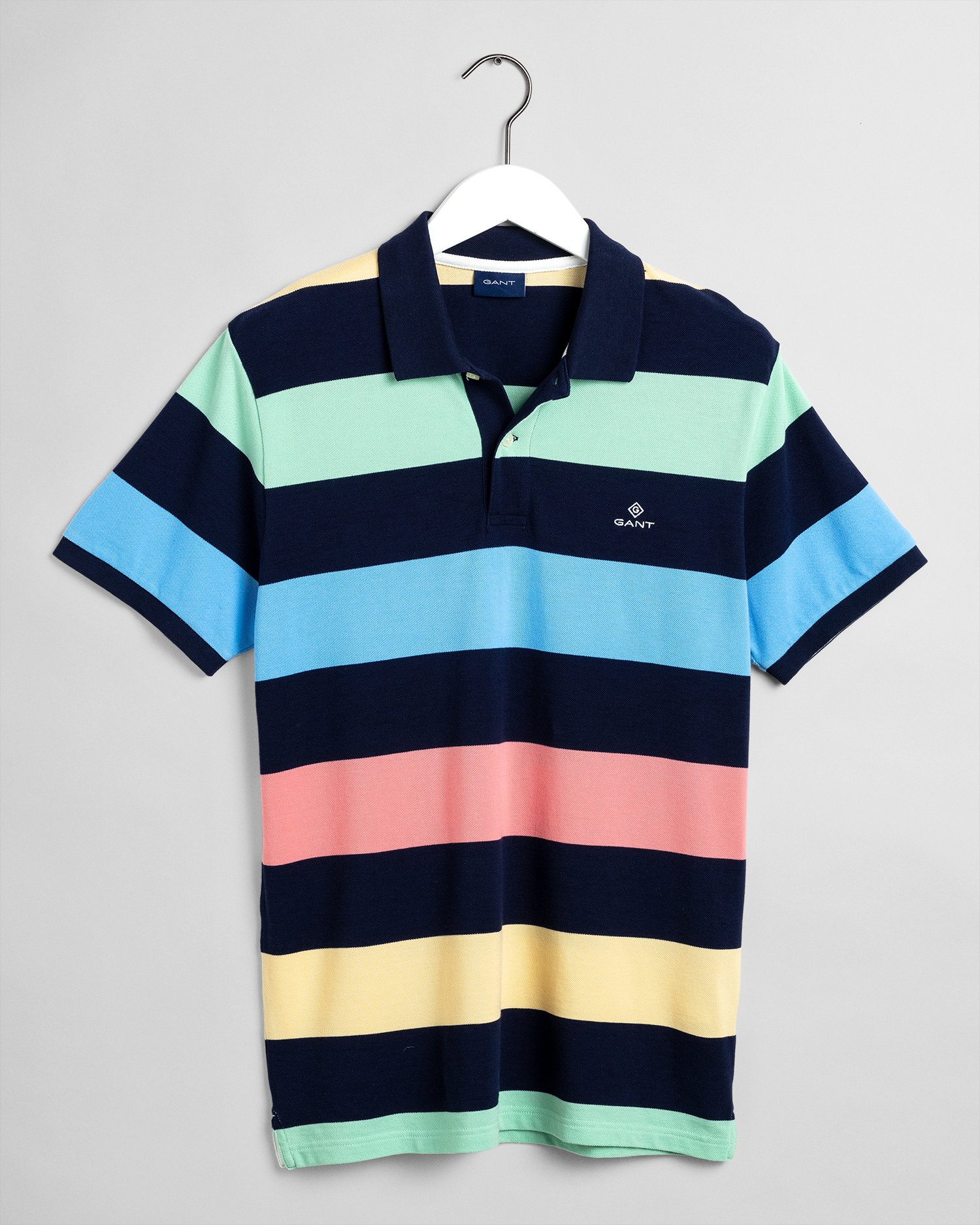 Piqué Poloshirt mit Blockstreifen