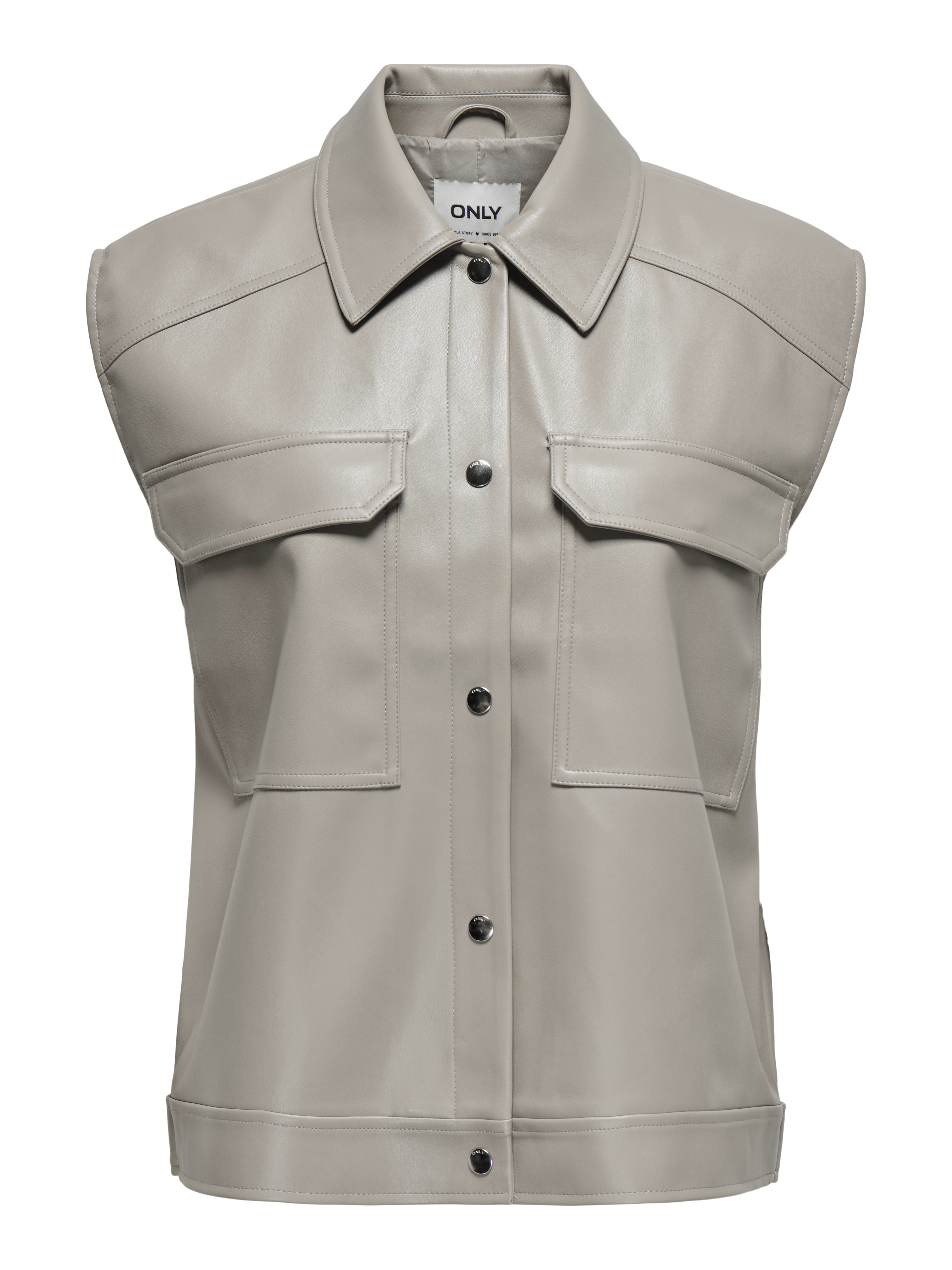 ONLSARAMY FAUX LEATHER WAISTCOAT OY OTW