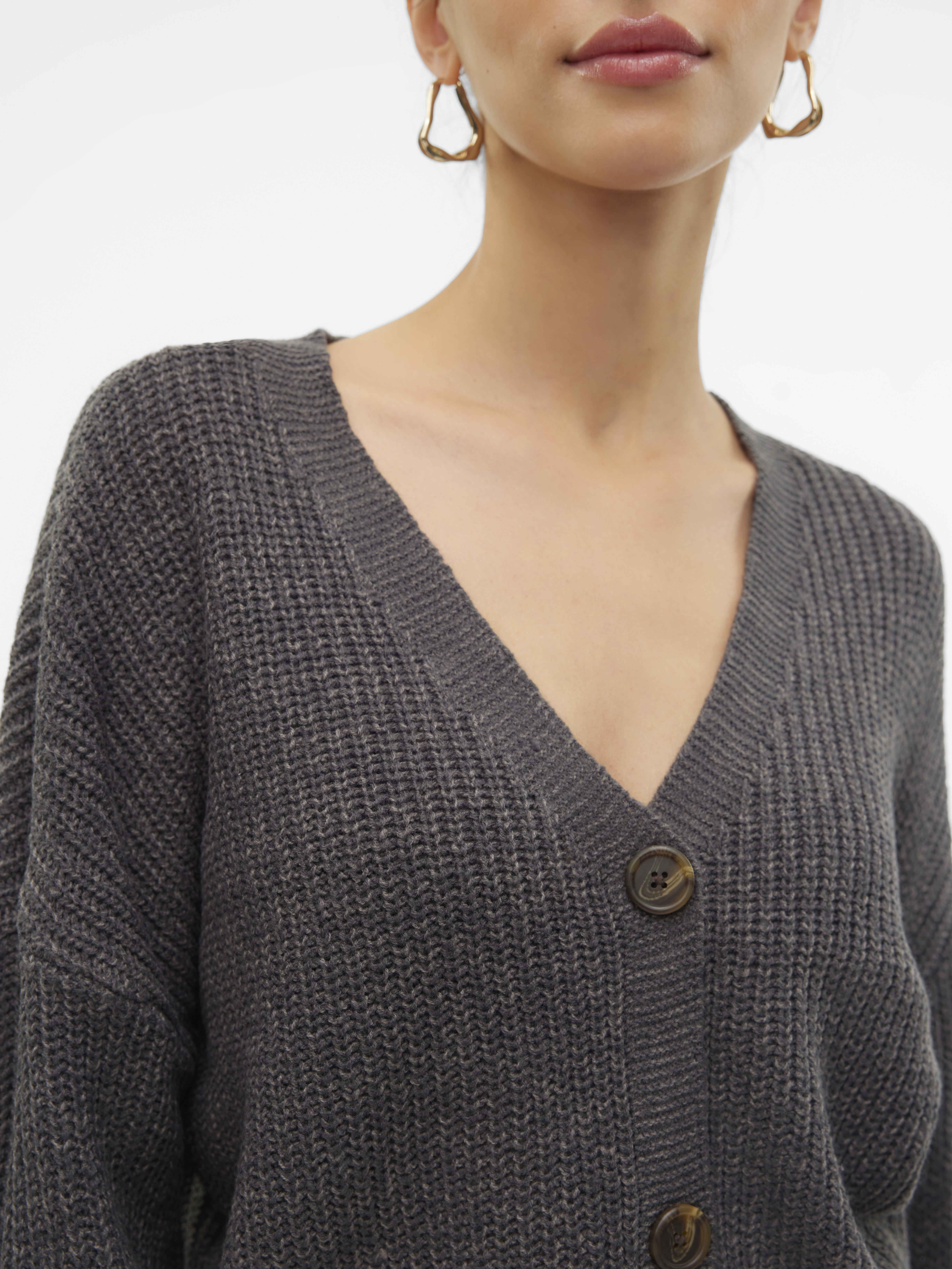VMLEA LS V-NECK CUFF CARDIGAN NOOS