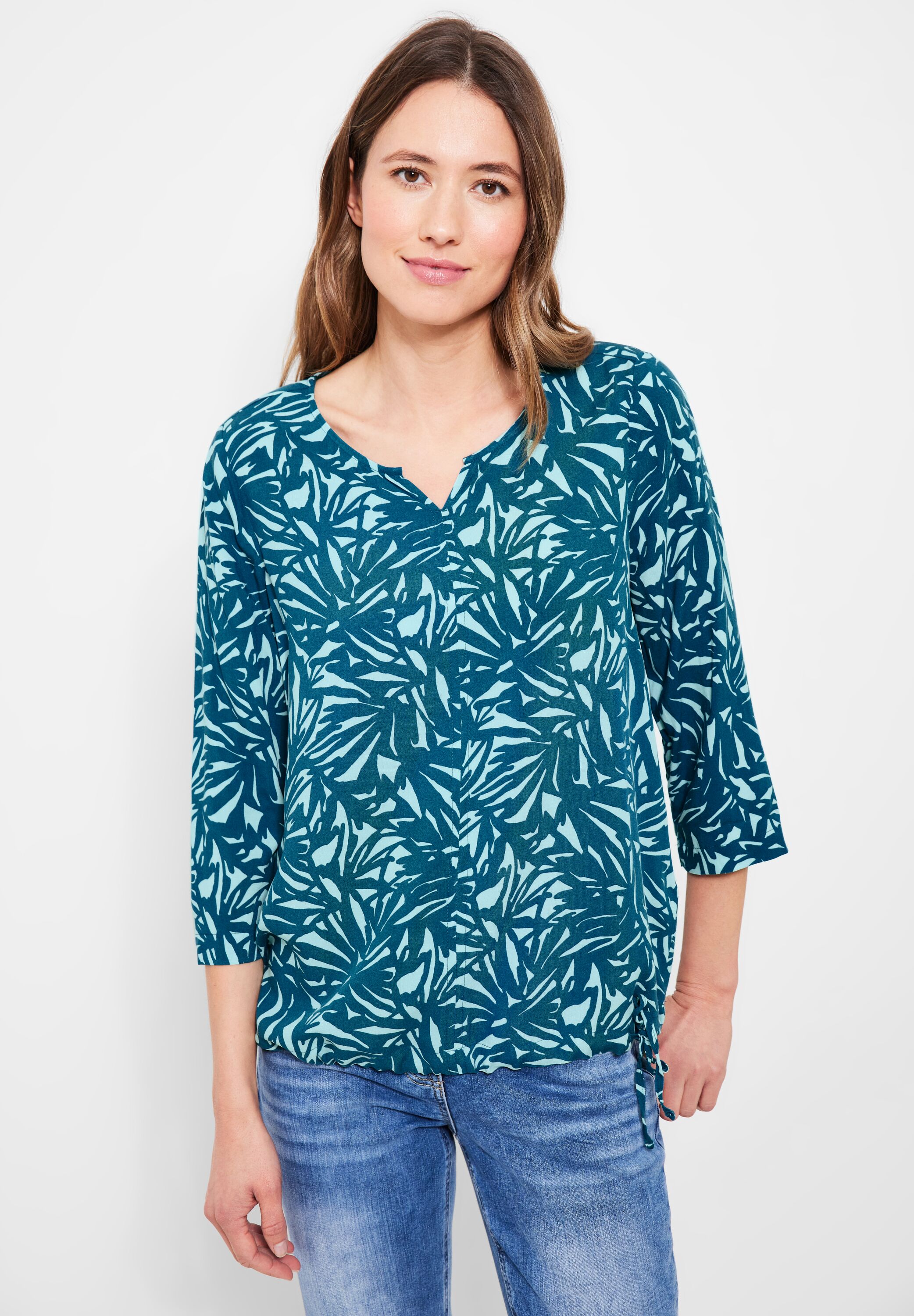 Print Bluse mit 3/4 Ärmel