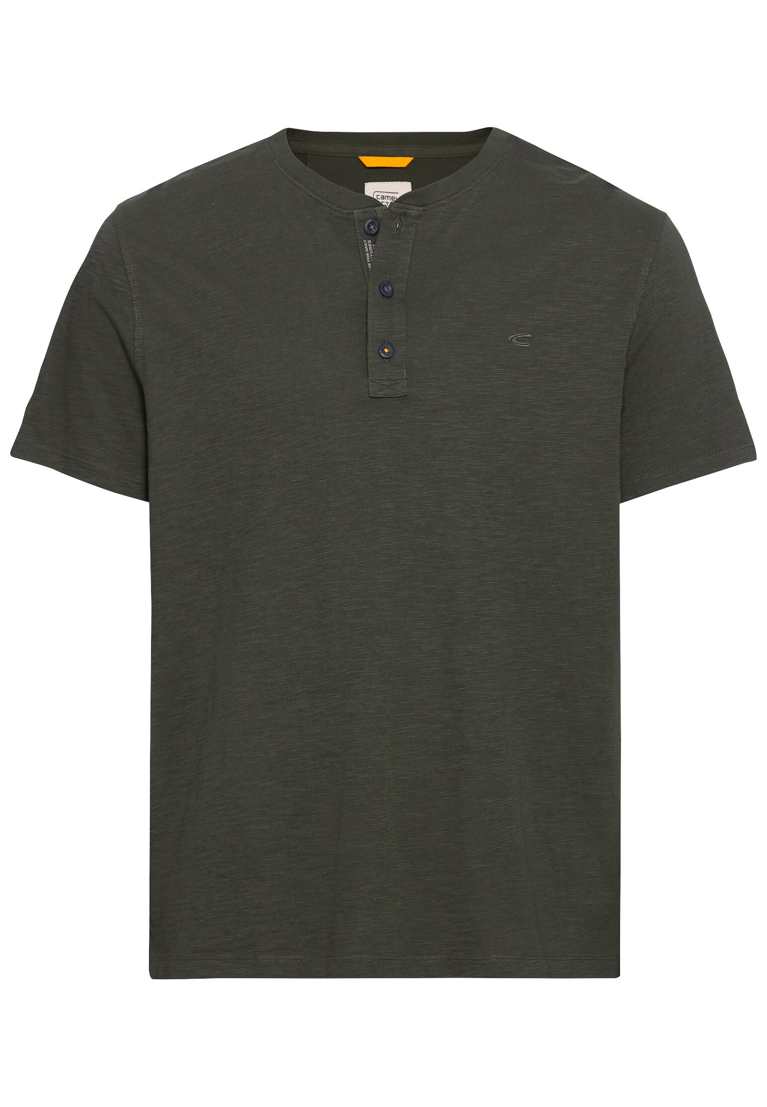 Kurzarm Henleyshirt aus reiner Baumwolle