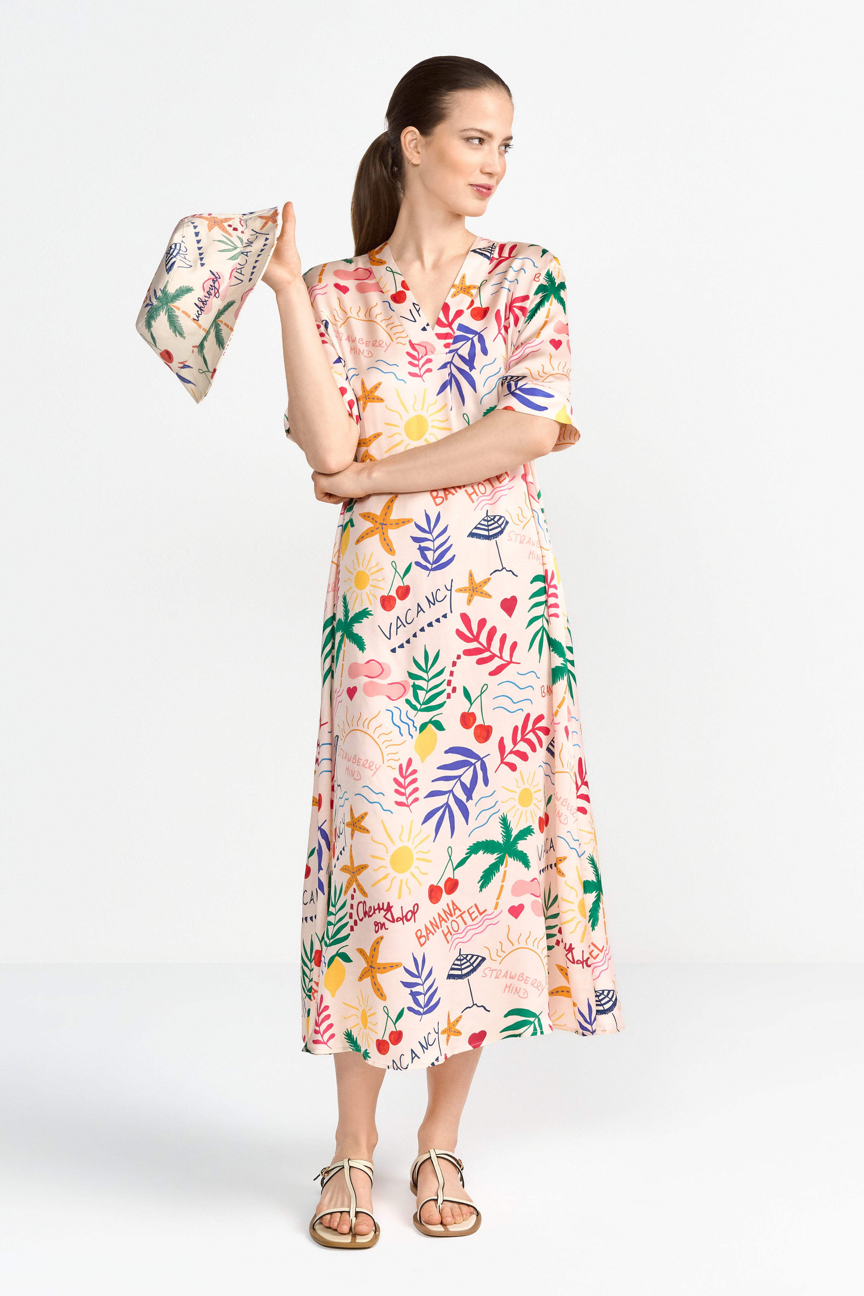 Printed midi dress