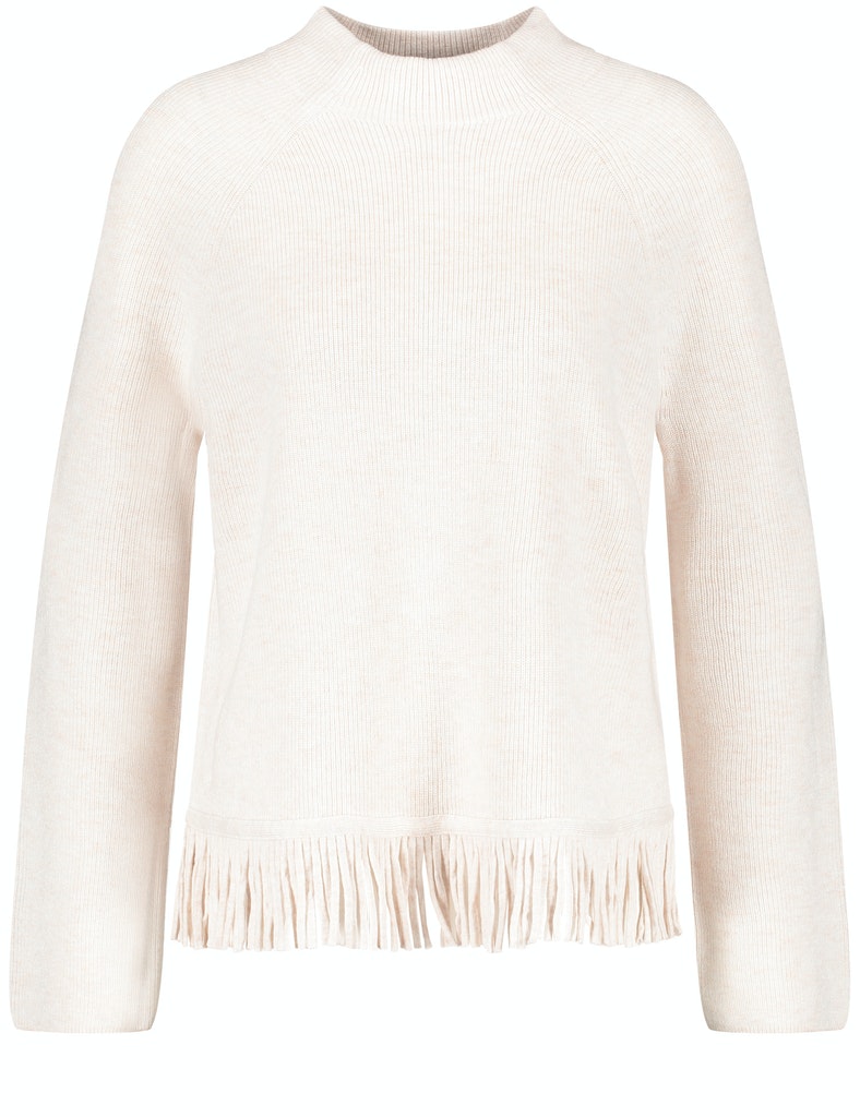 Pullover mit Fransensaum
