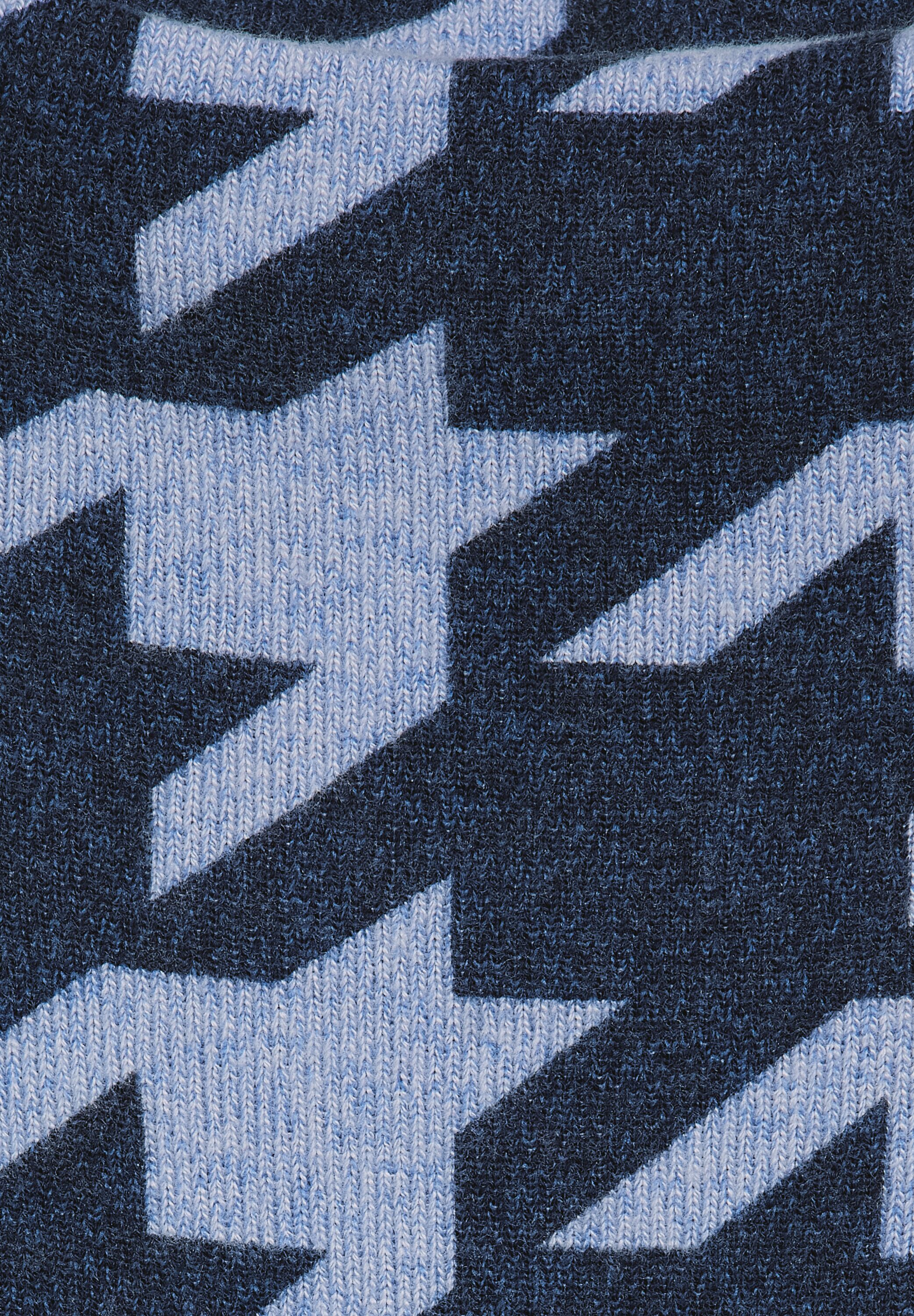 Shirt im Hahnentritt Print