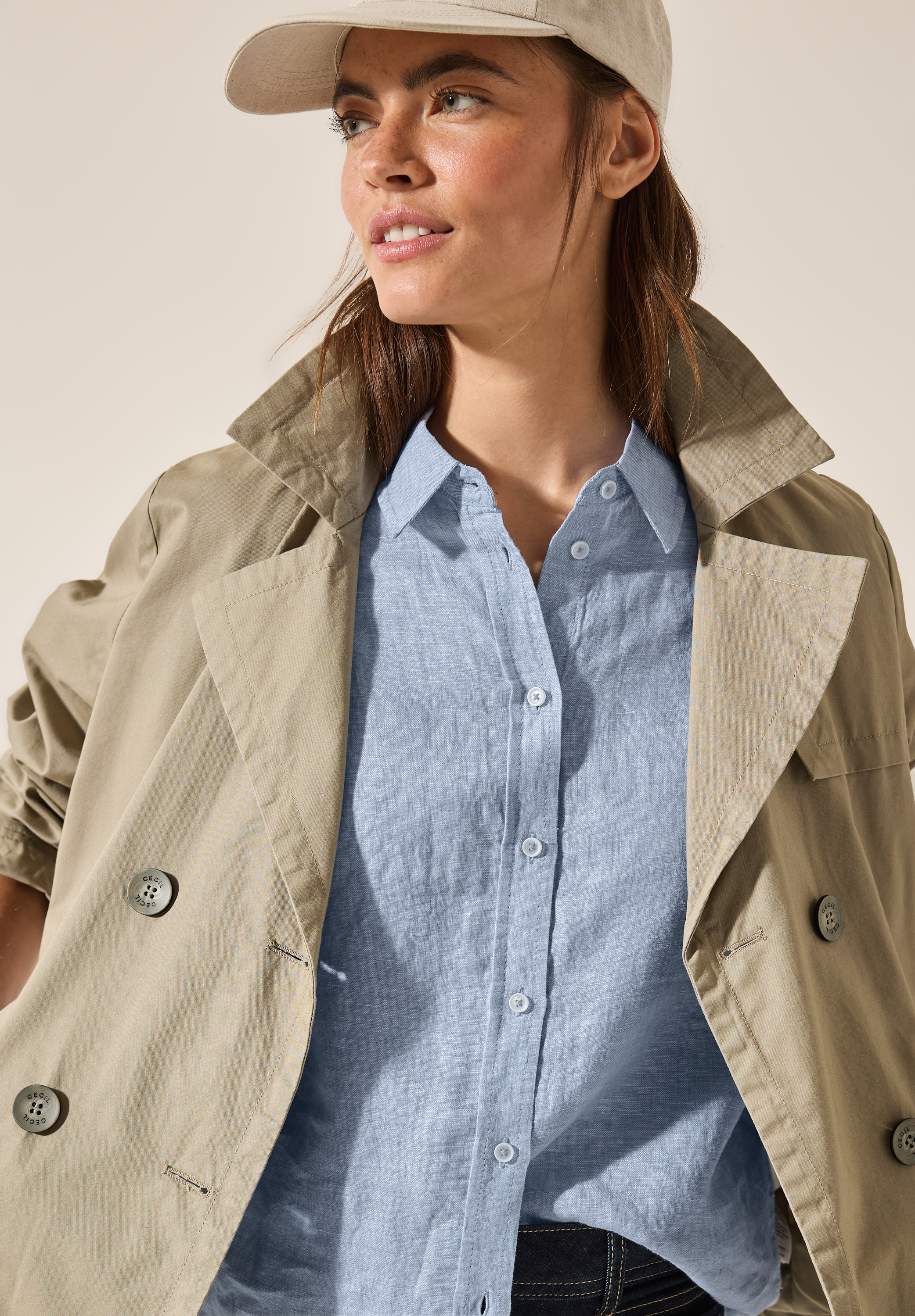 Chambray Leinenbluse