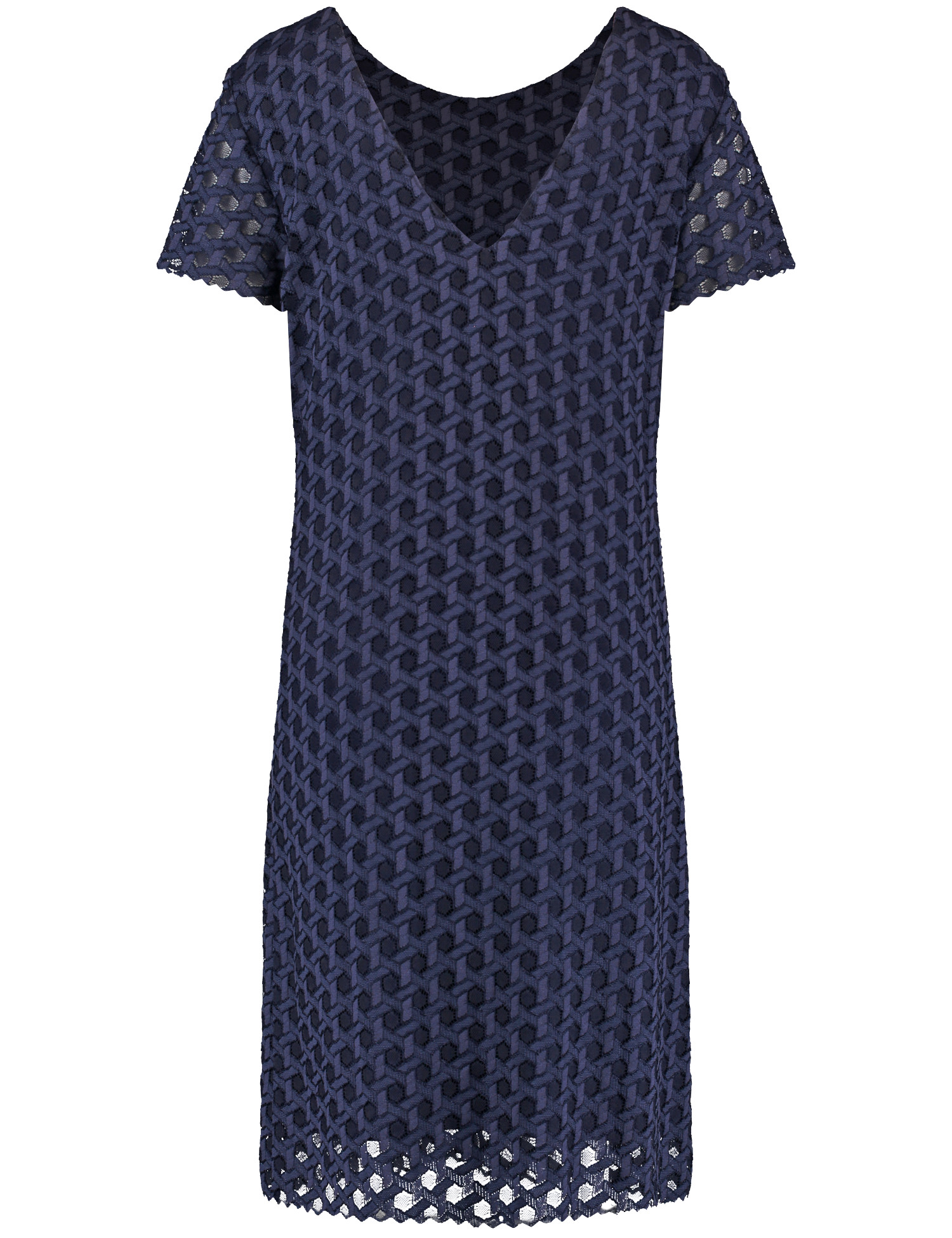Spitzenkleid mit semitransparenten Ärmeln