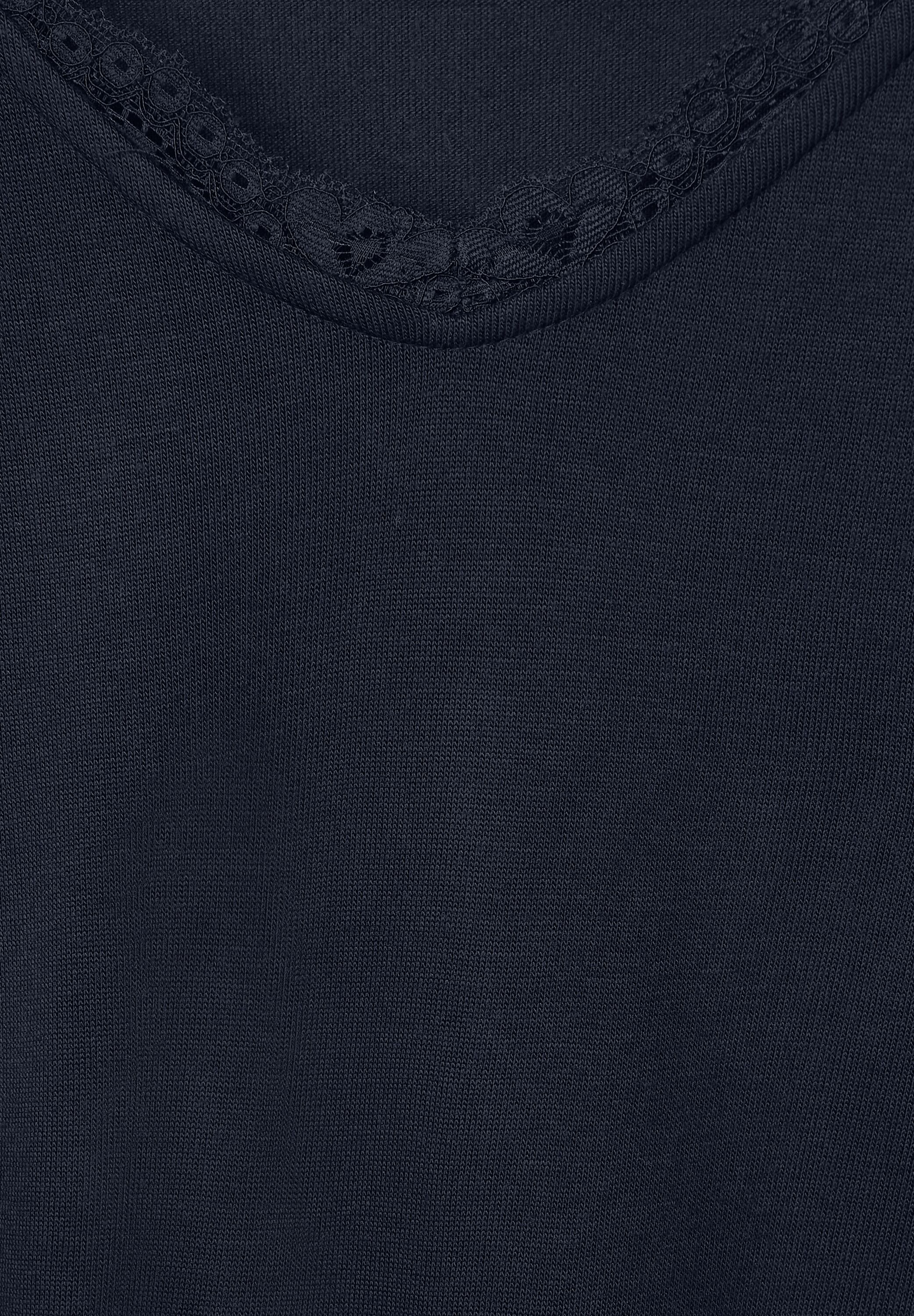 V-Neck Shirt mit Spitze