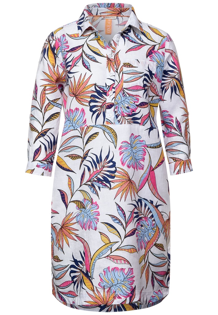 Leinen Shirtkleid mit Print