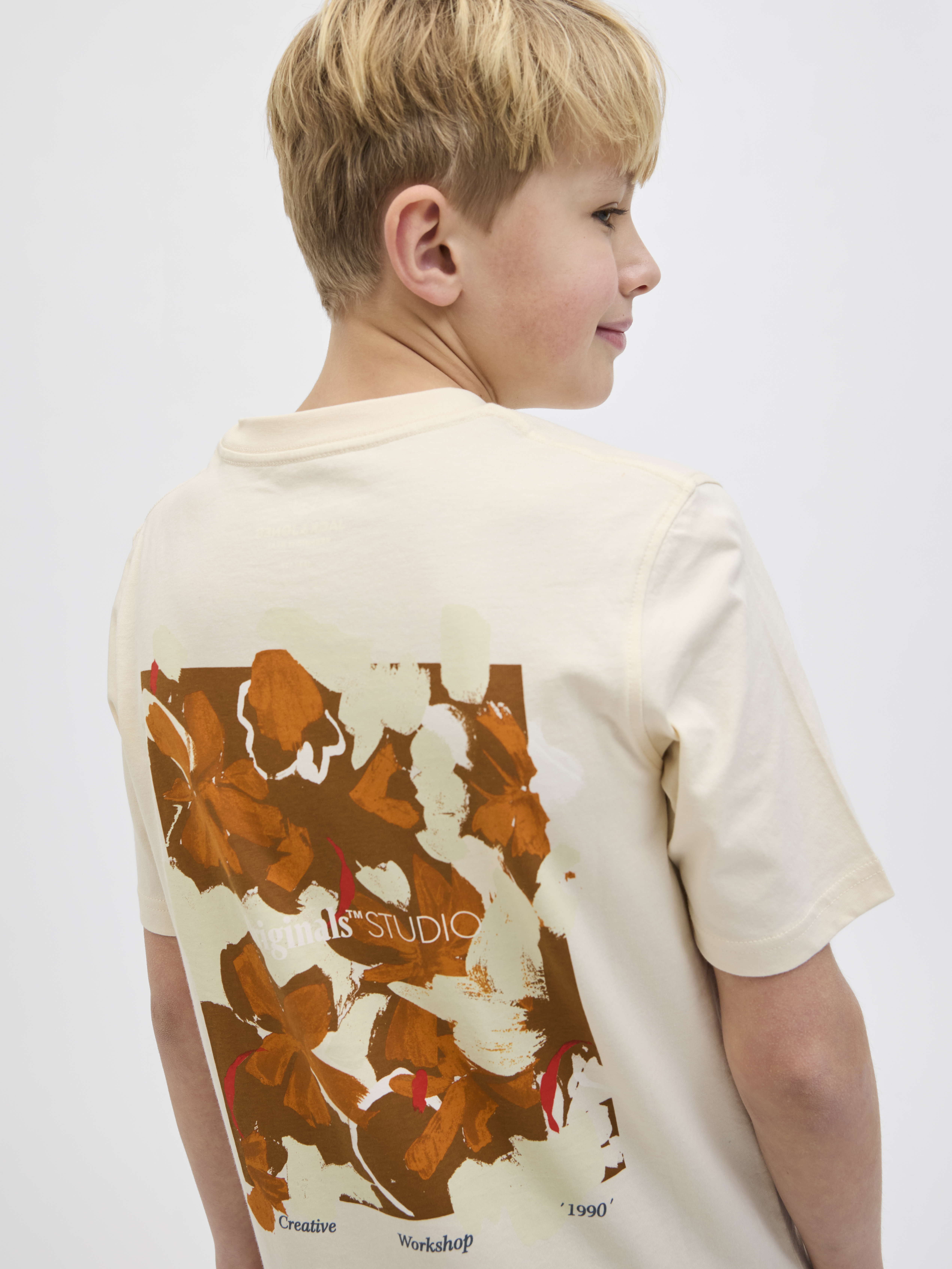 JORVARENNA PAINTED BACK TEE SS CRE JNR