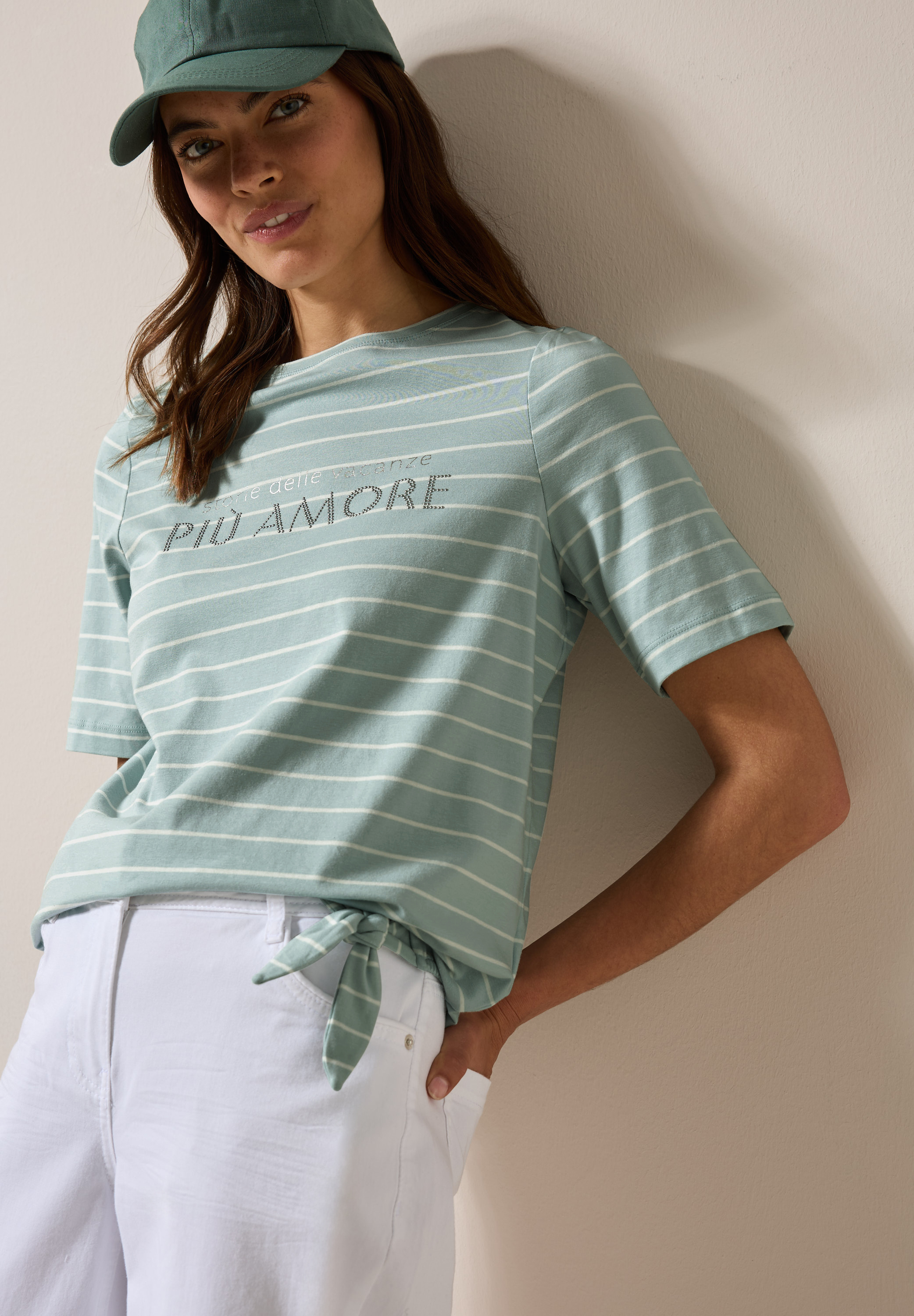 Streifenshirt mit Wording