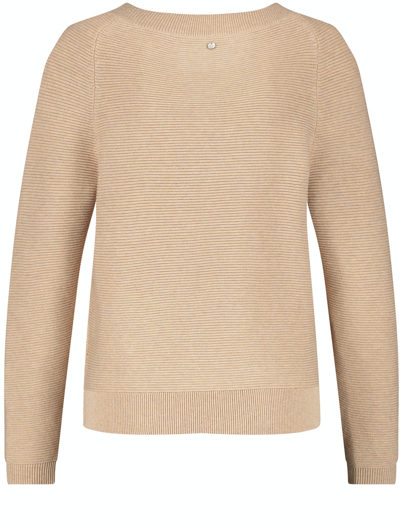 Pullover mit Strukturstrick Organic Cotton
