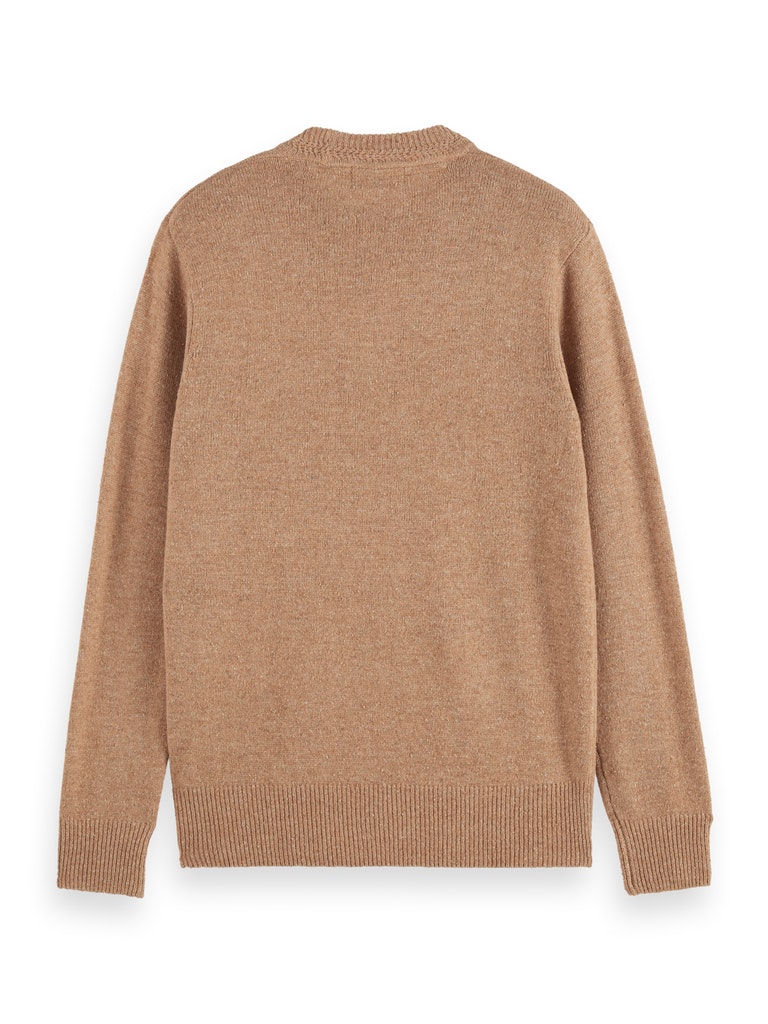 Speckled wool-blend pullover