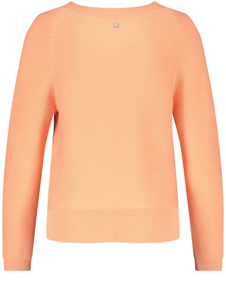 Pullover mit Strukturstrick Organic Cotton