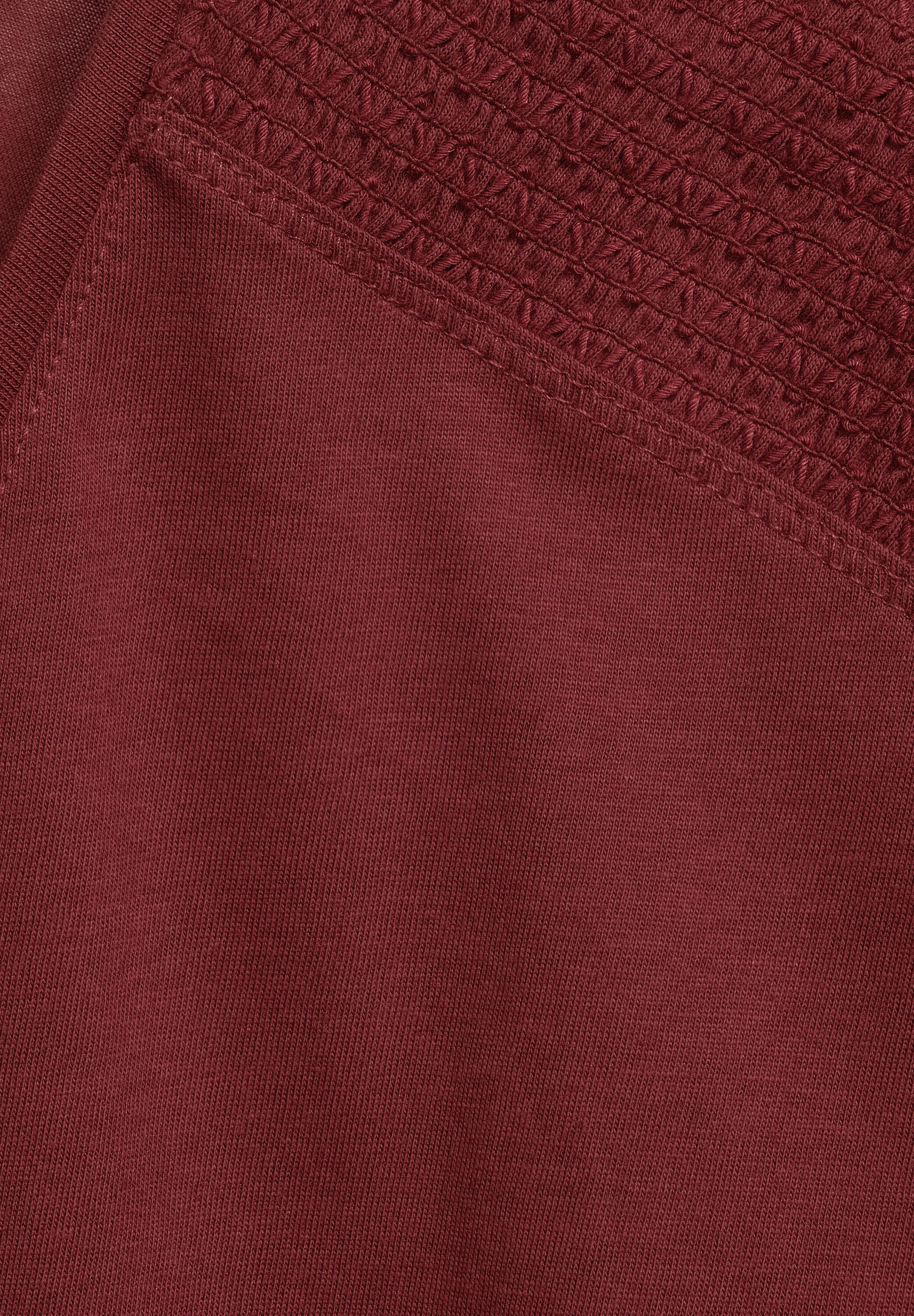Shirt mit Smok-Details