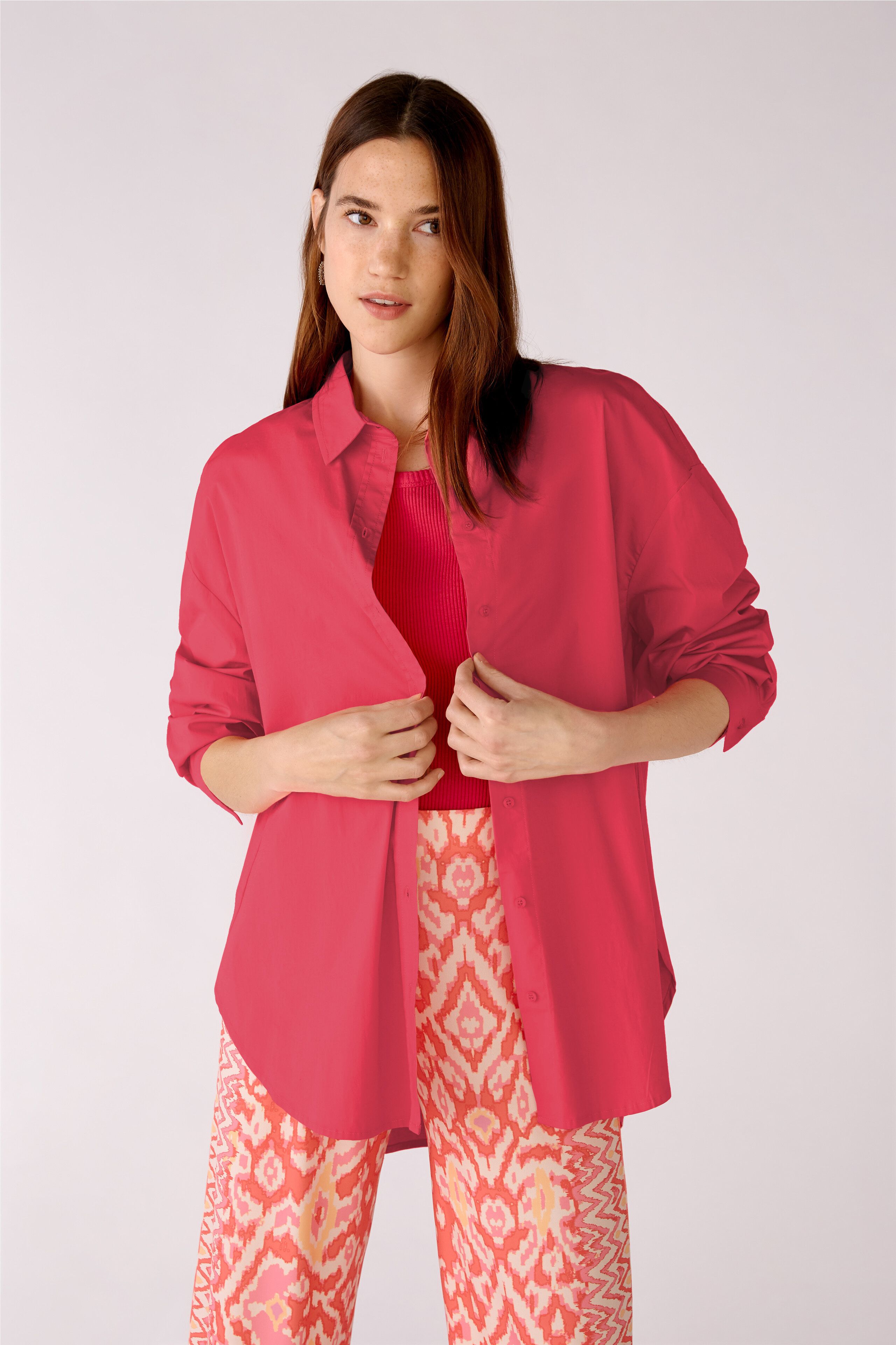 Hemdbluse in Baumwoll-Stretch-Qualität