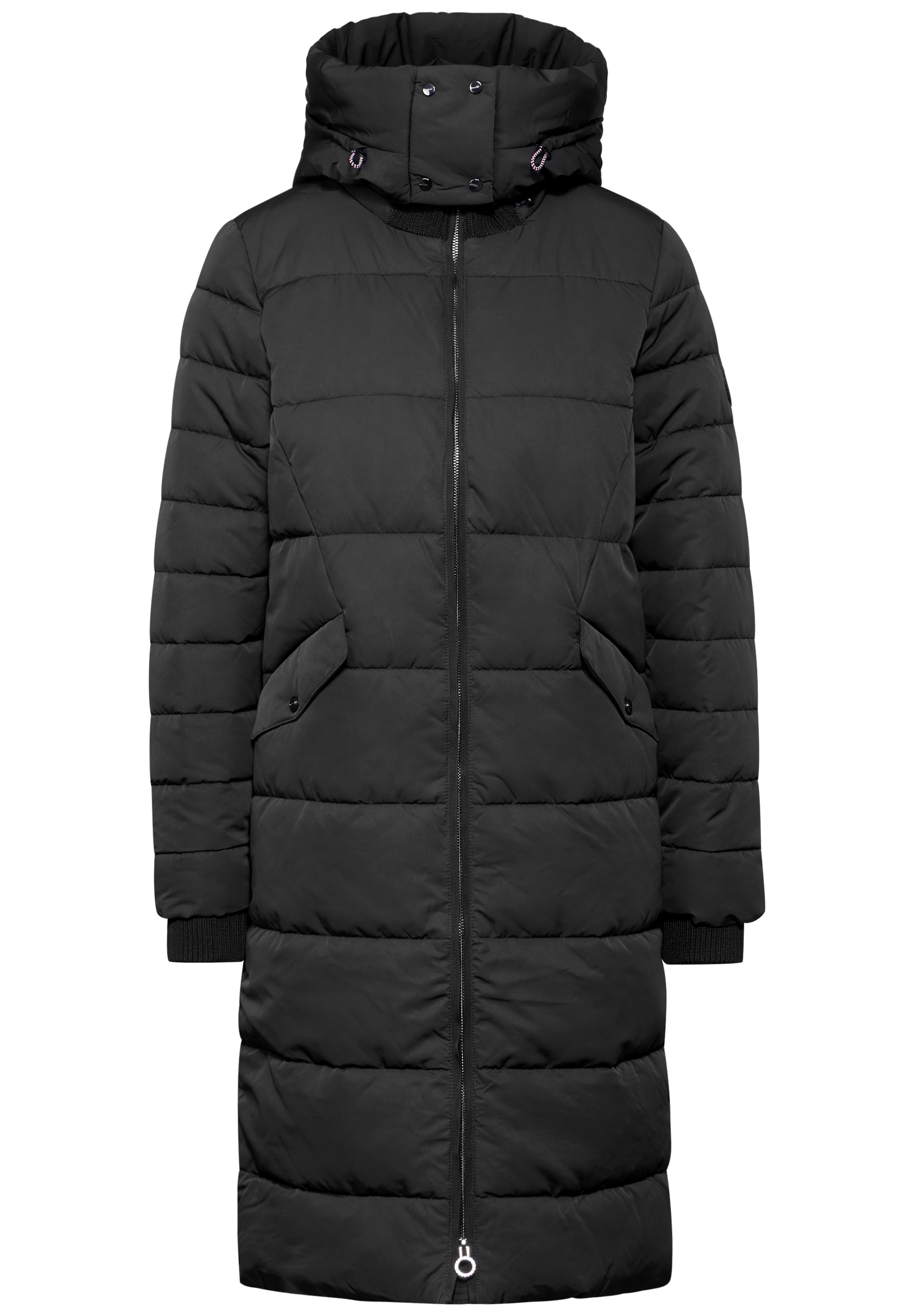 Gefütterte lange Jacke