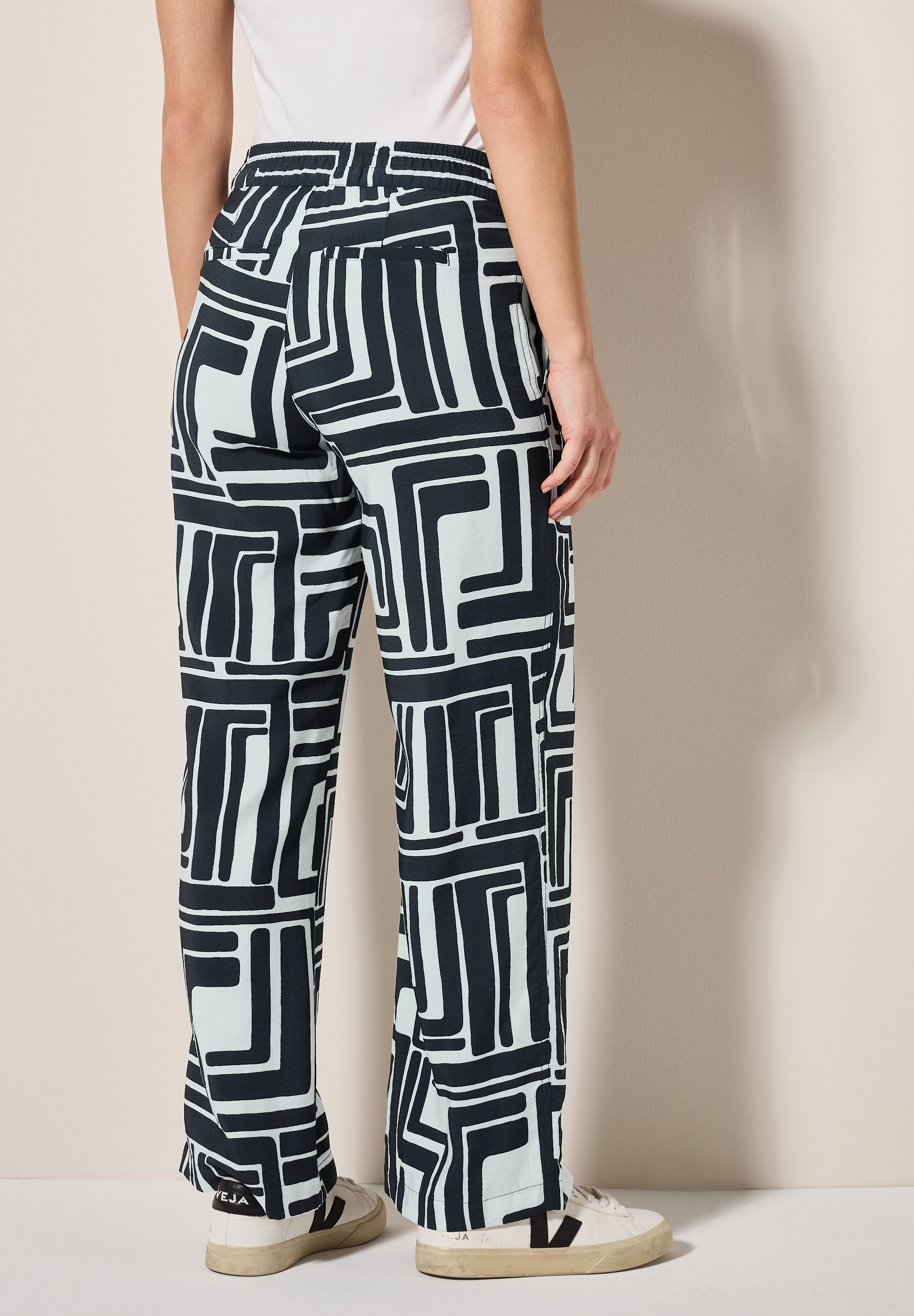 Gemusterte Strukturhose