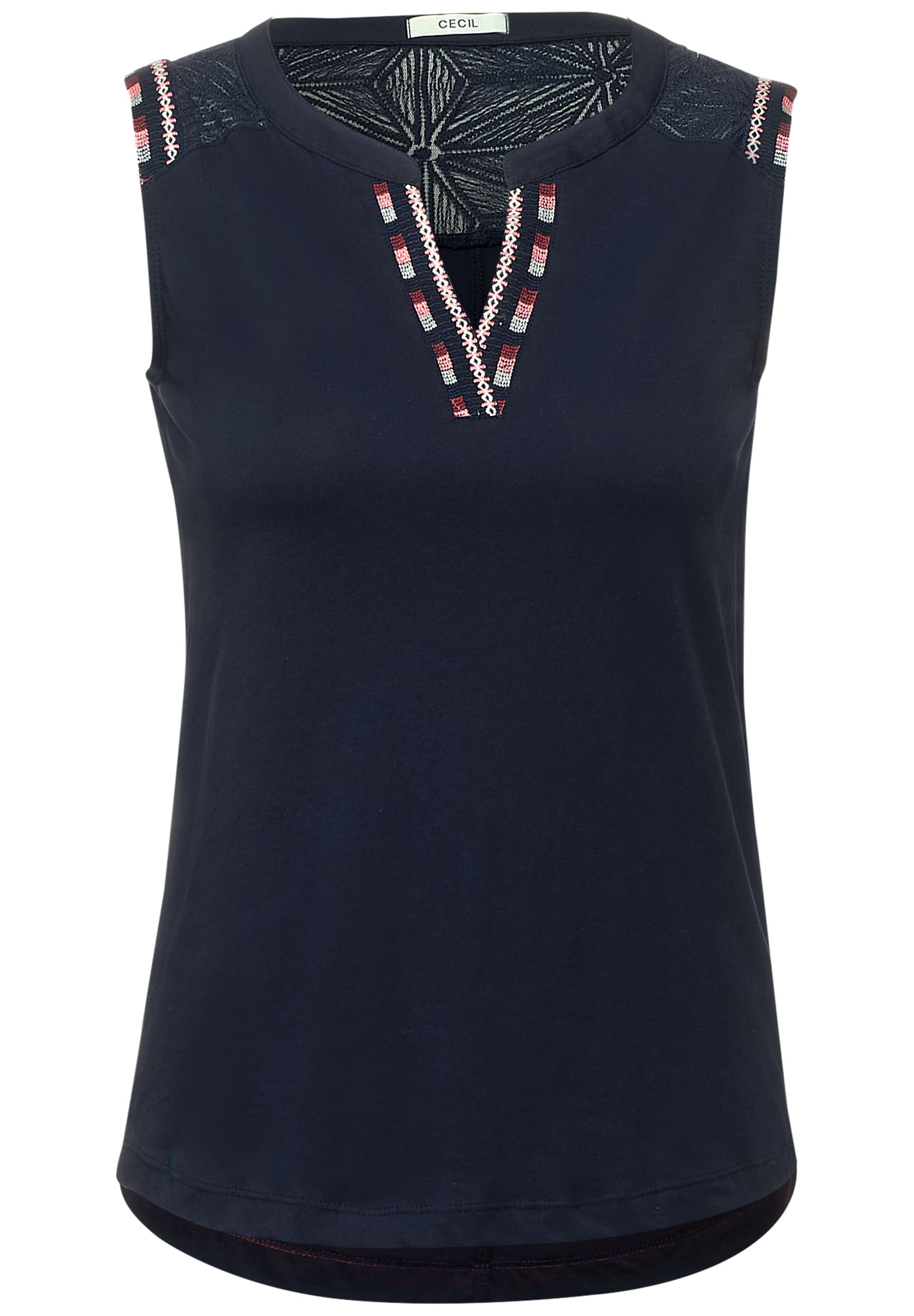 Top mit Spitzen Detail