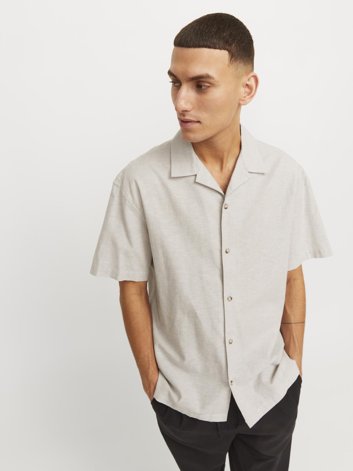 JJESUMMER RESORT LINEN BLEND SHIRT SS SN