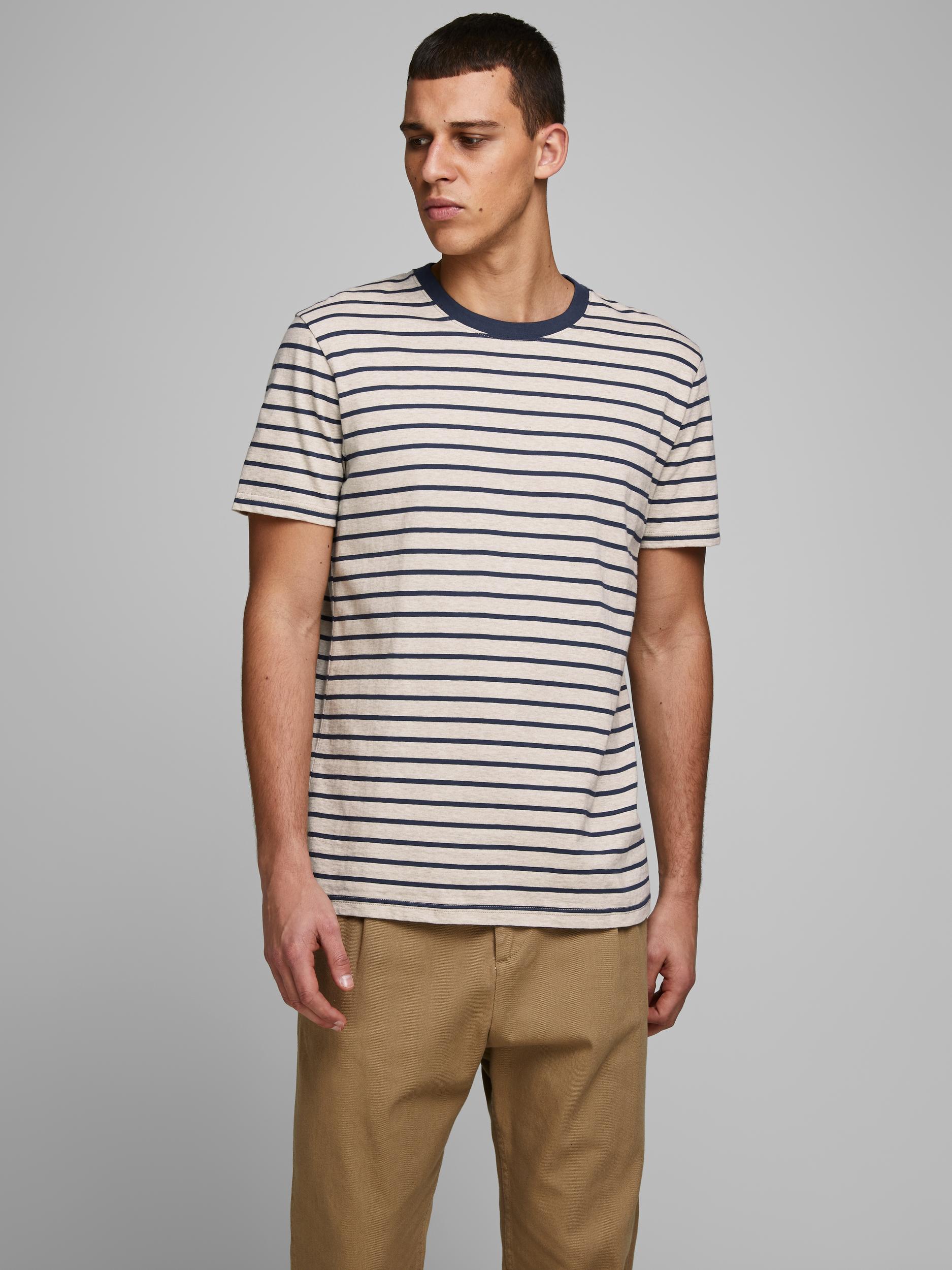 JJESTRIPED TEE SS CREW NECK STS