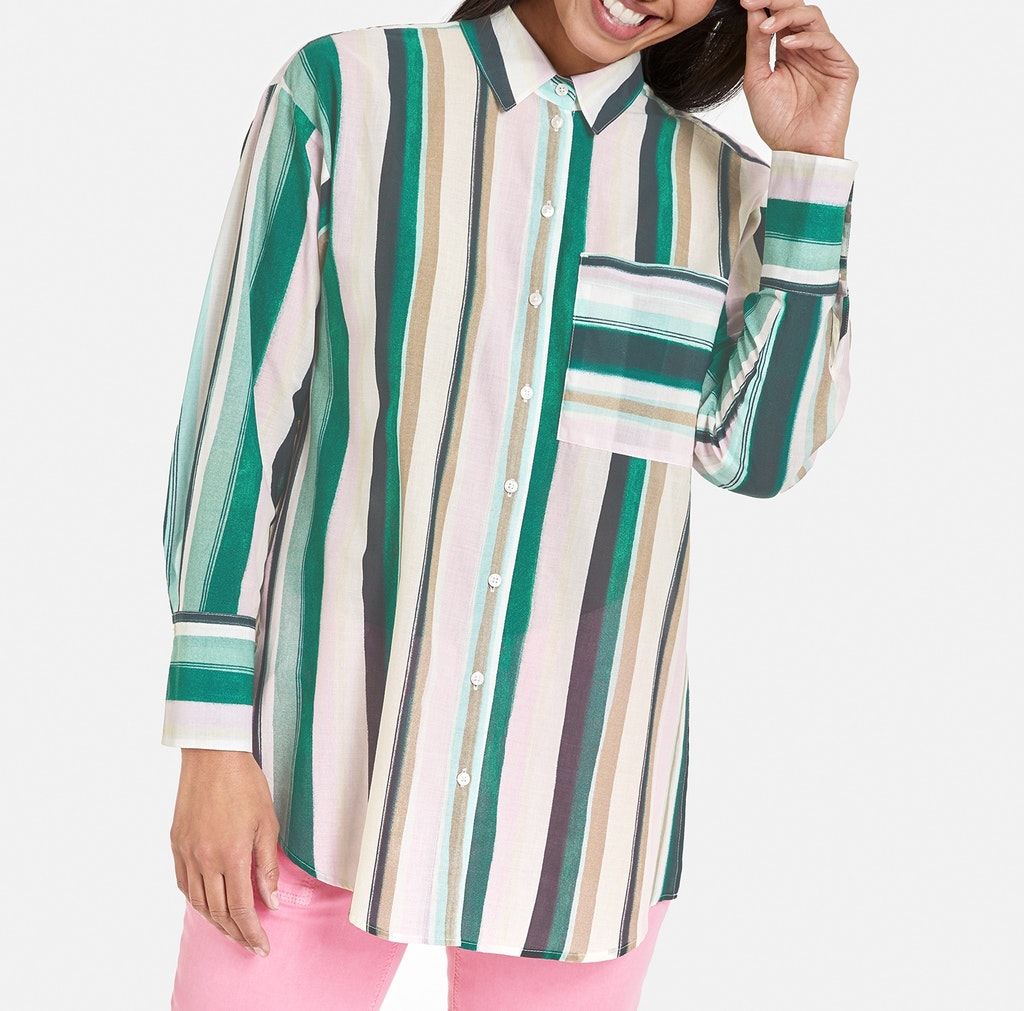 Gestreifte Langarmbluse Organic Cotton