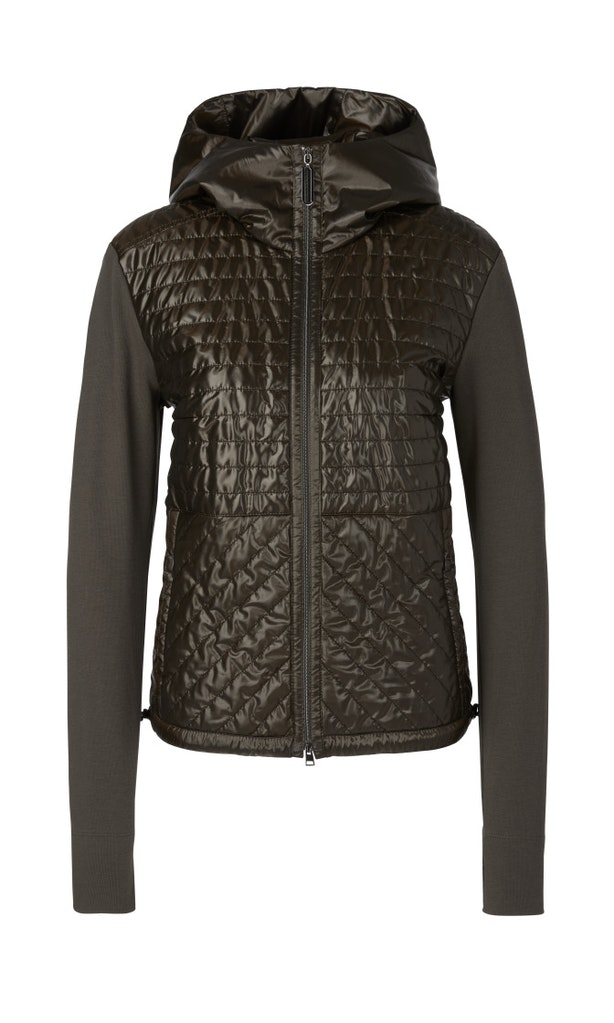 Kapuzenjacke aus Materialmix
