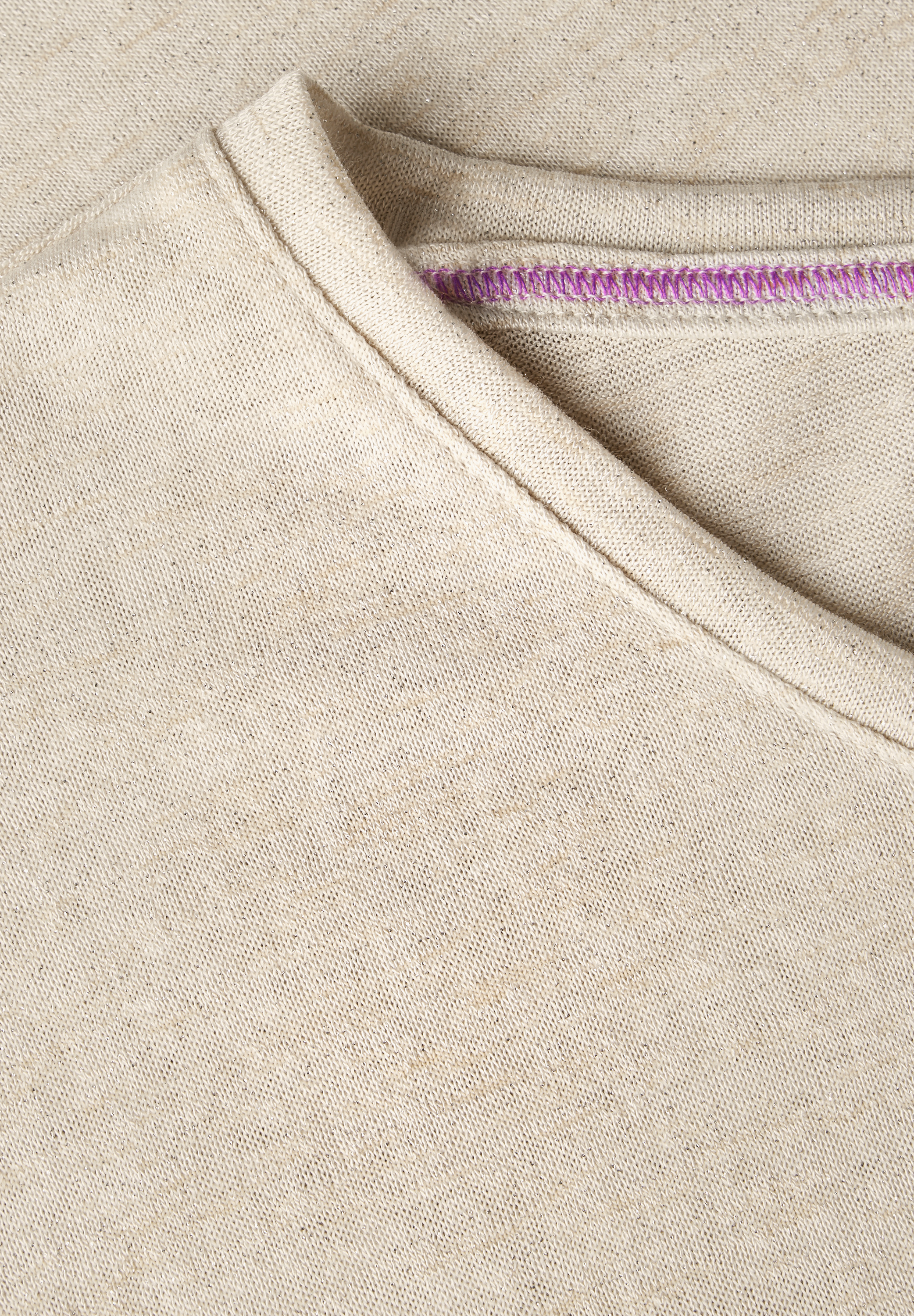 Leinen-Look Glitzer-Shirt