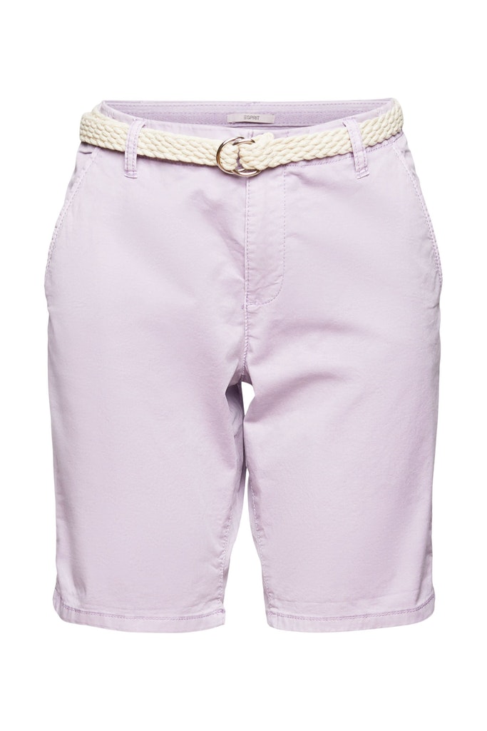 Shorts mit geflochtenem Gürtel
