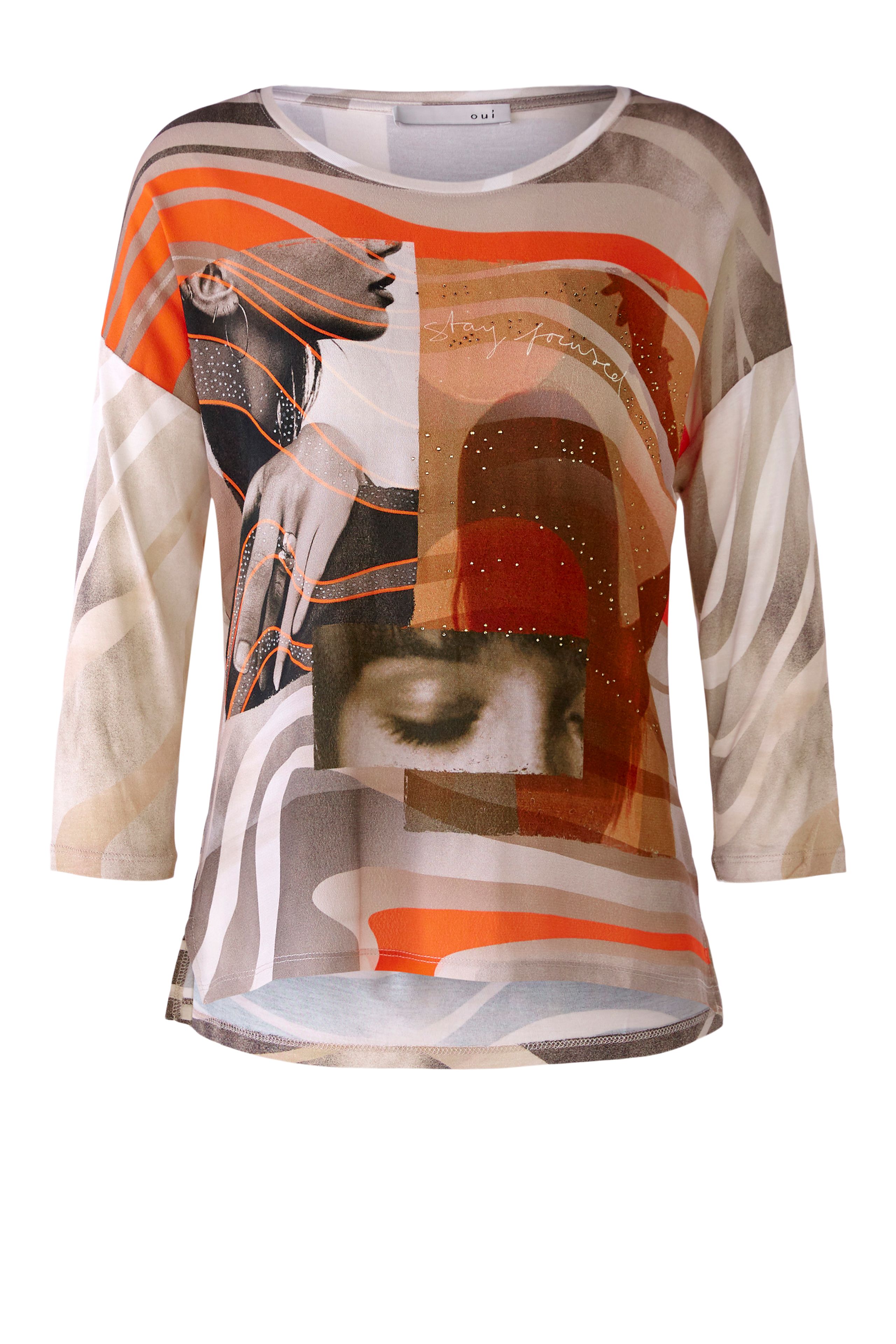 Blusenshirt mit Fotomotiven