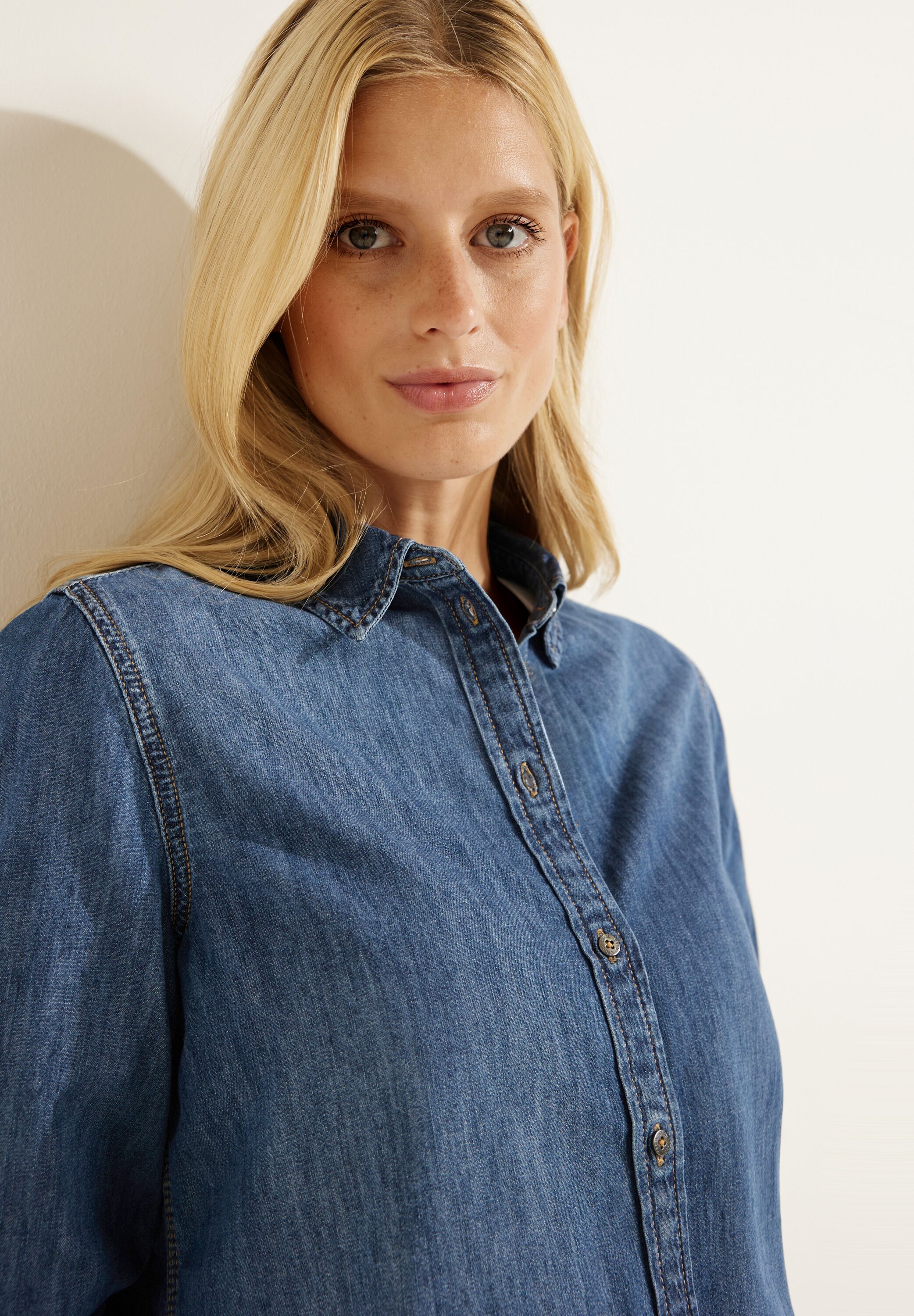 Jeansbluse in Blau