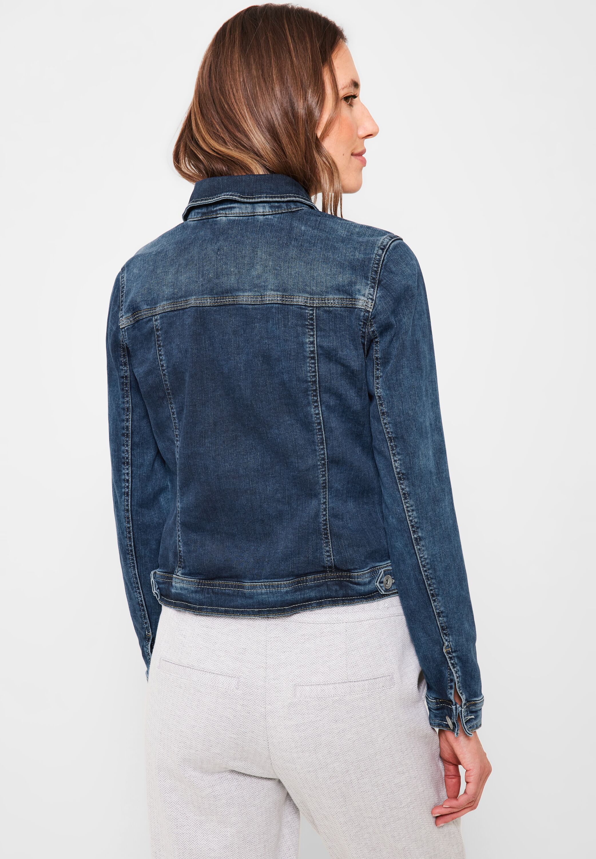 Jeansjacke in Mittelblau