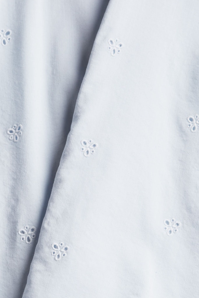 Bluse mit Lochstickmuster, LENZING™ ECOVERO™