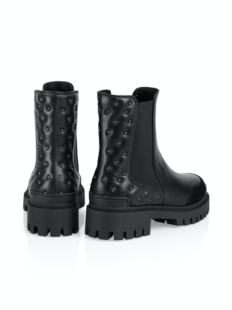 Biker-Stiefeletten mit Nieten