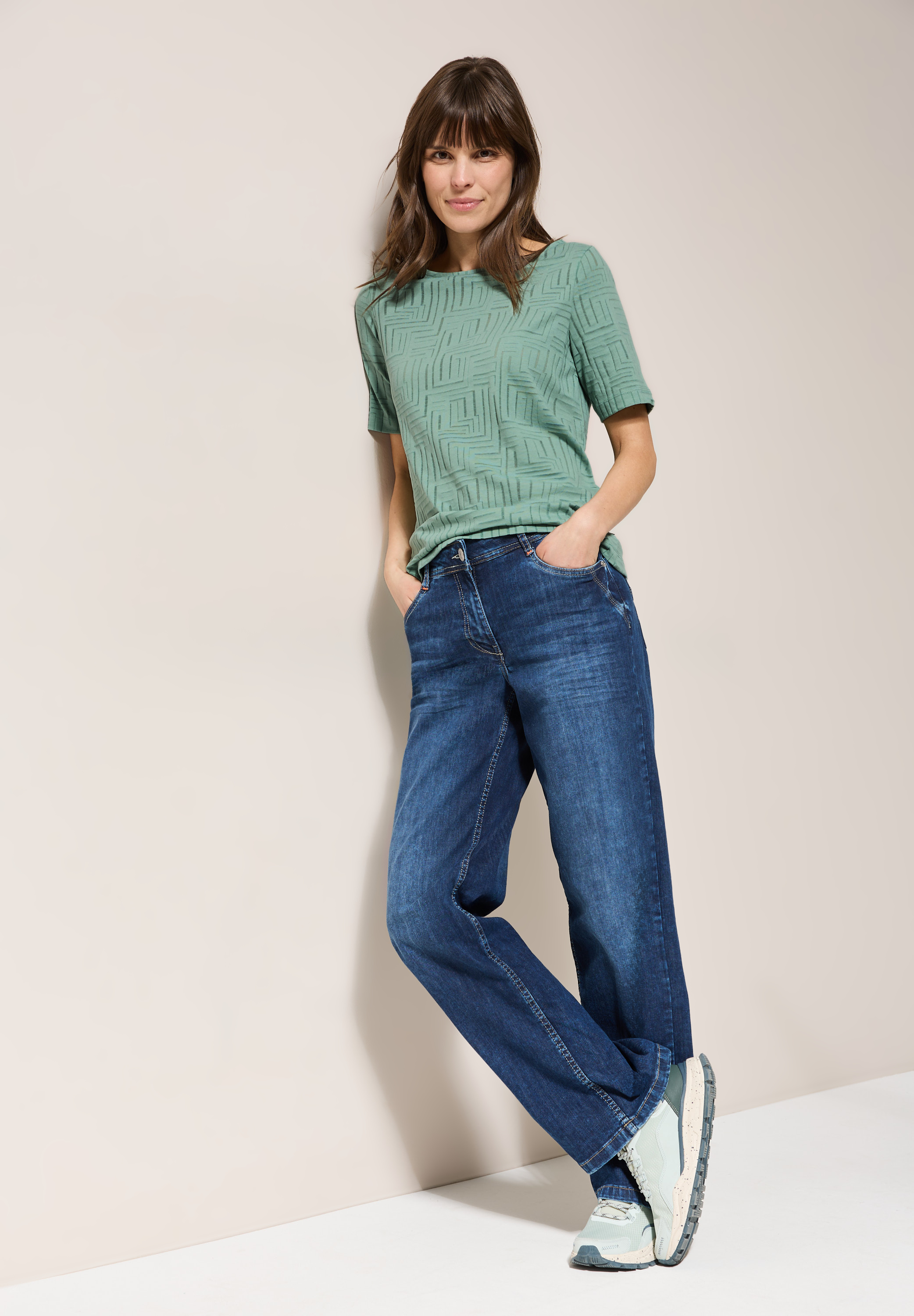 T-Shirt in Ausbrenner-Optik