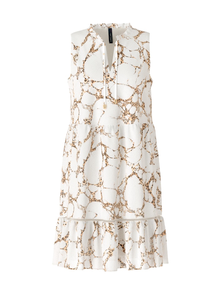 Ärmelloses Kleid aus Seiden-Mix