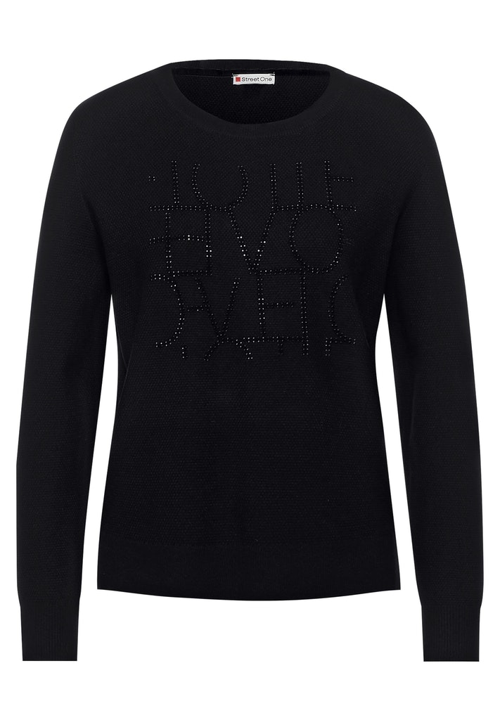 Pullover mit Steinchen Deko