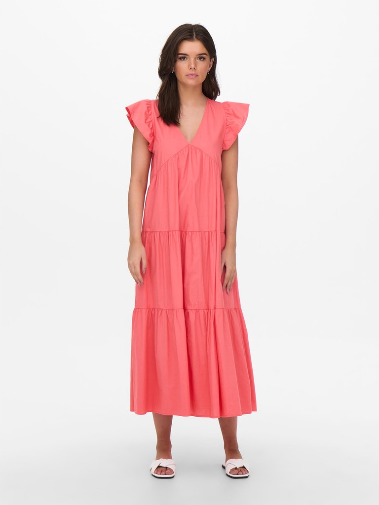 ONLLINDSEY SS ANKLE DRESS WVN