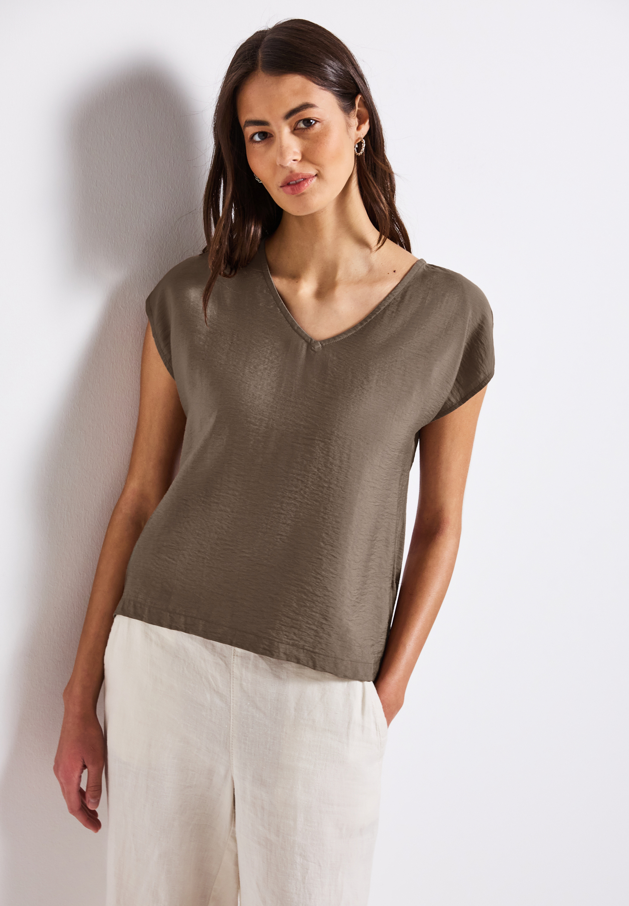 V-Neck Blusenshirt
