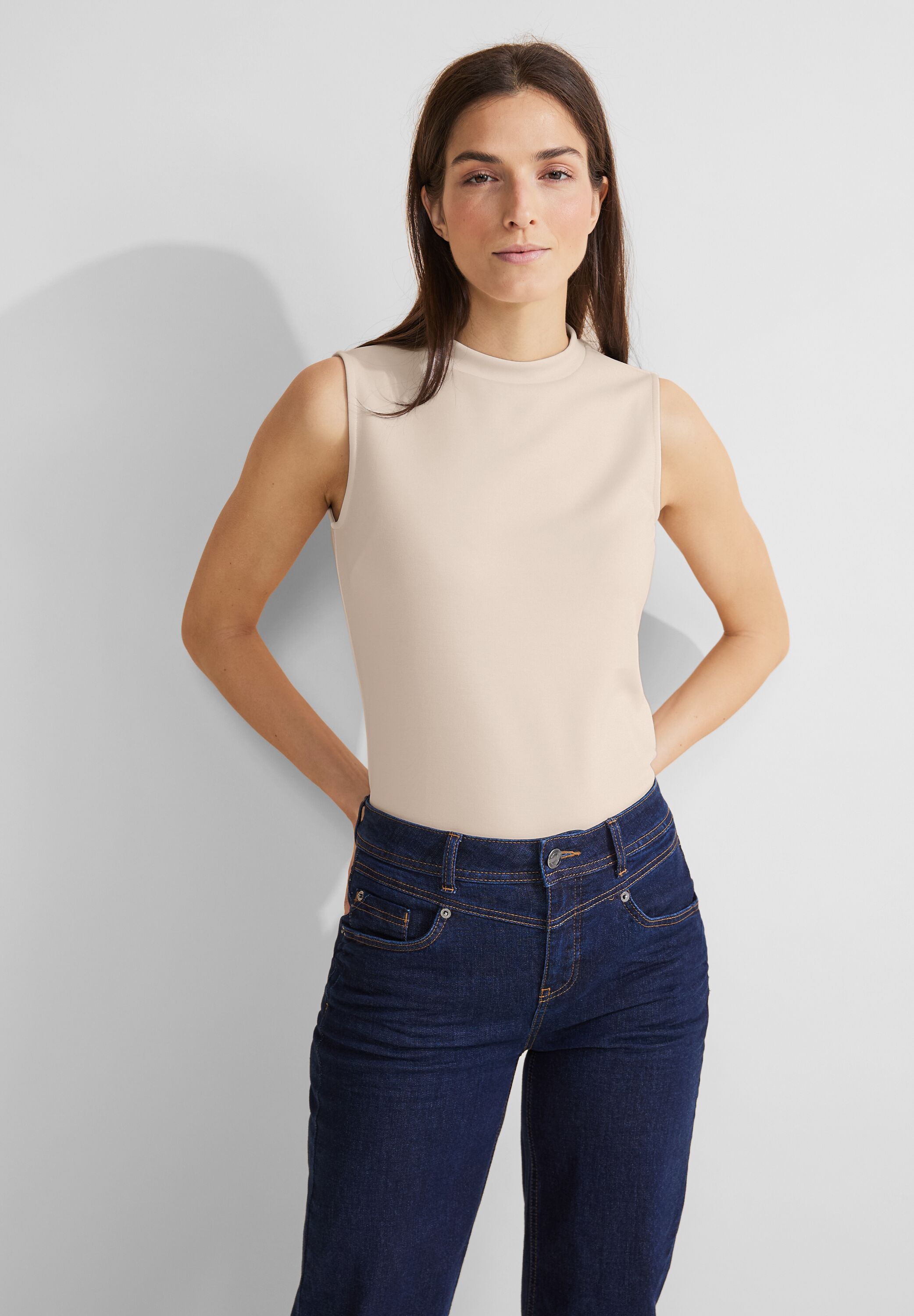 Top im Seiden Look