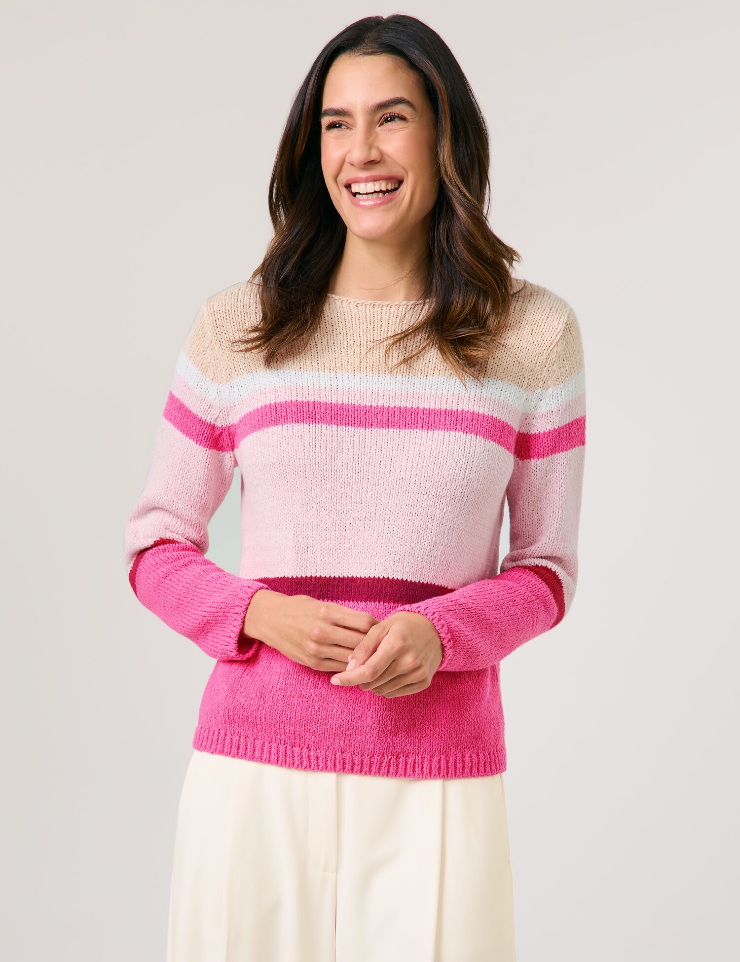 Pullover mit Blockstreifen