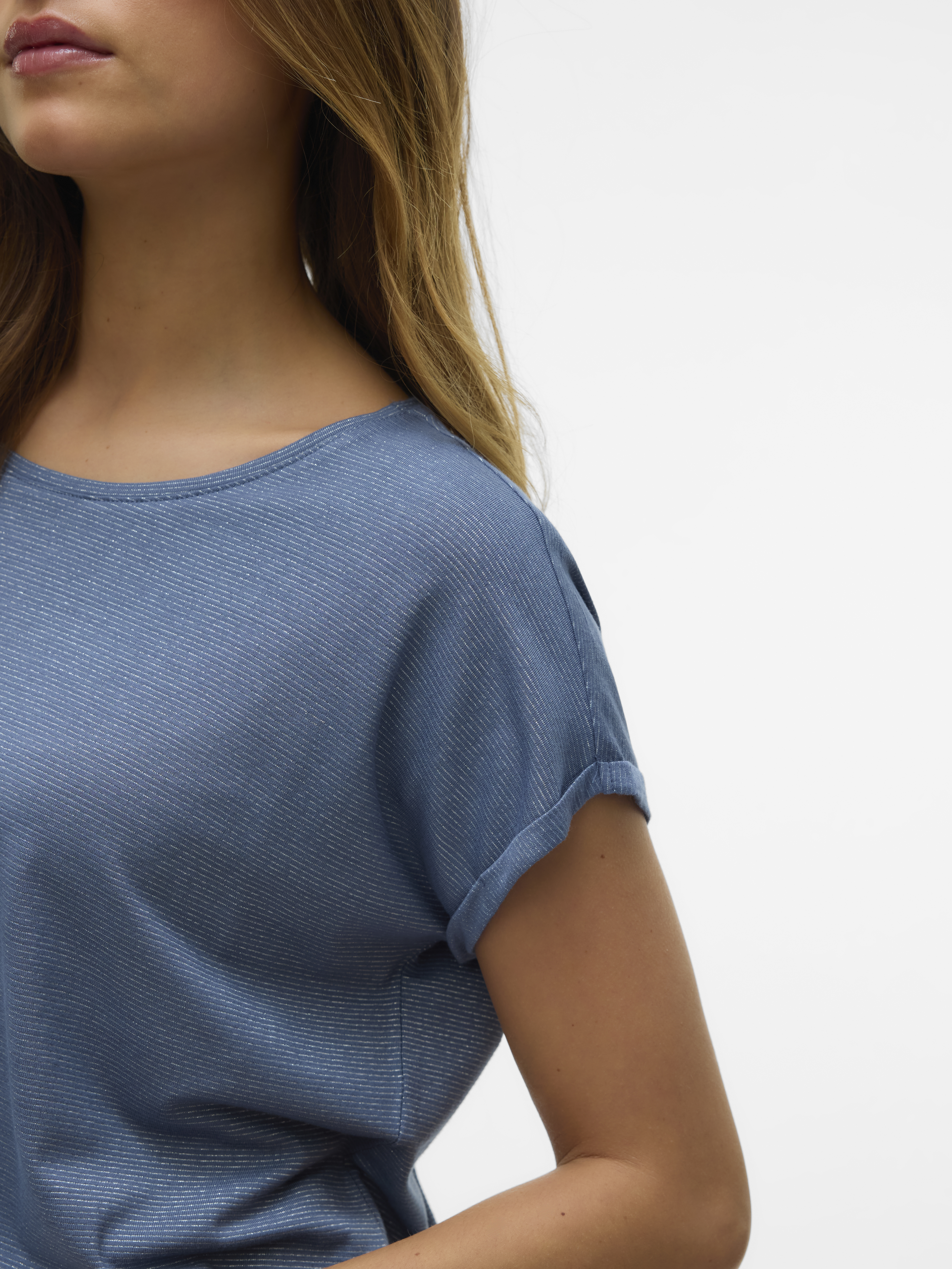 VMLAVA GLITTER SS TOP STRIPE JRS NOOS