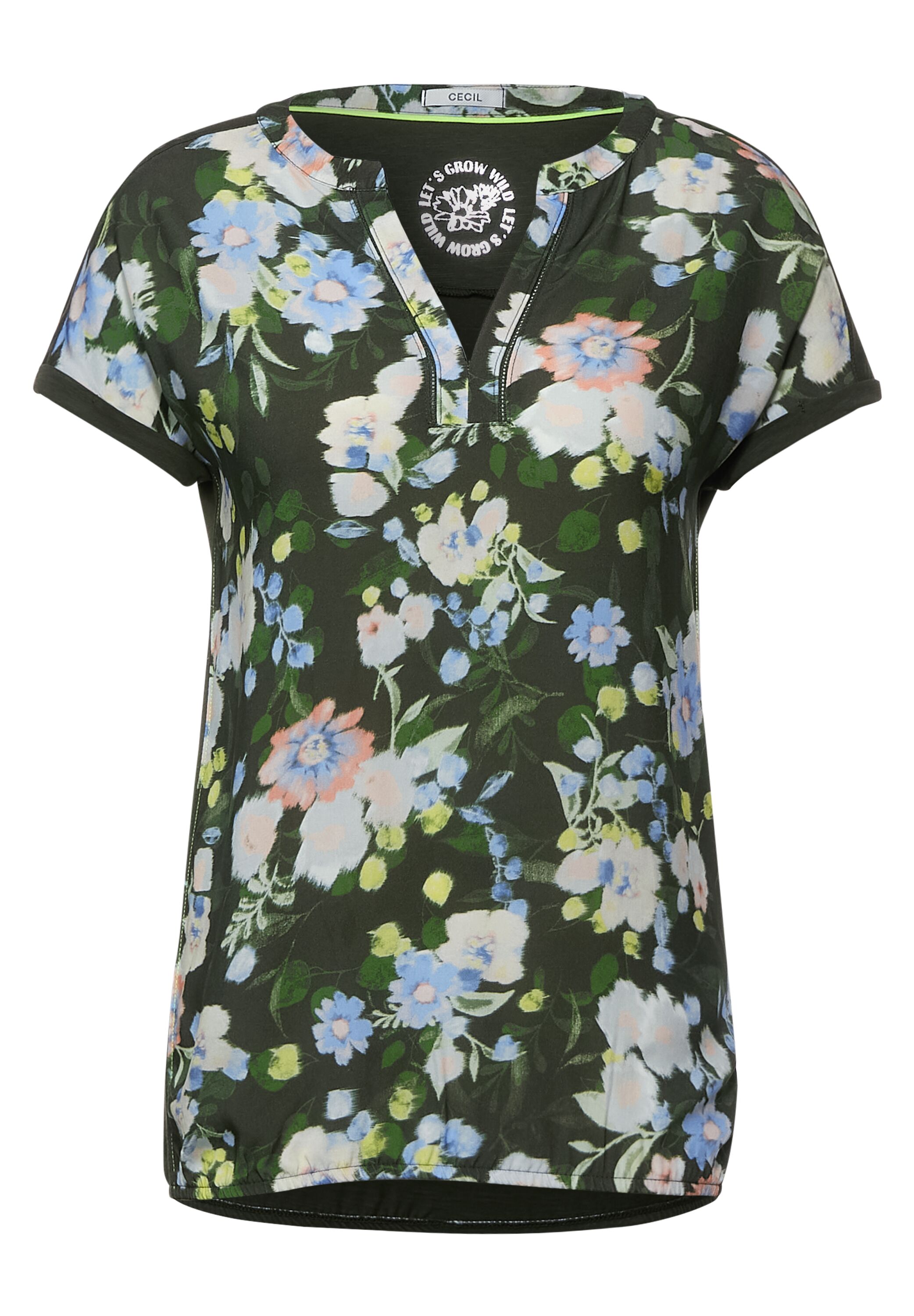 T-Shirt mit Blumen Print