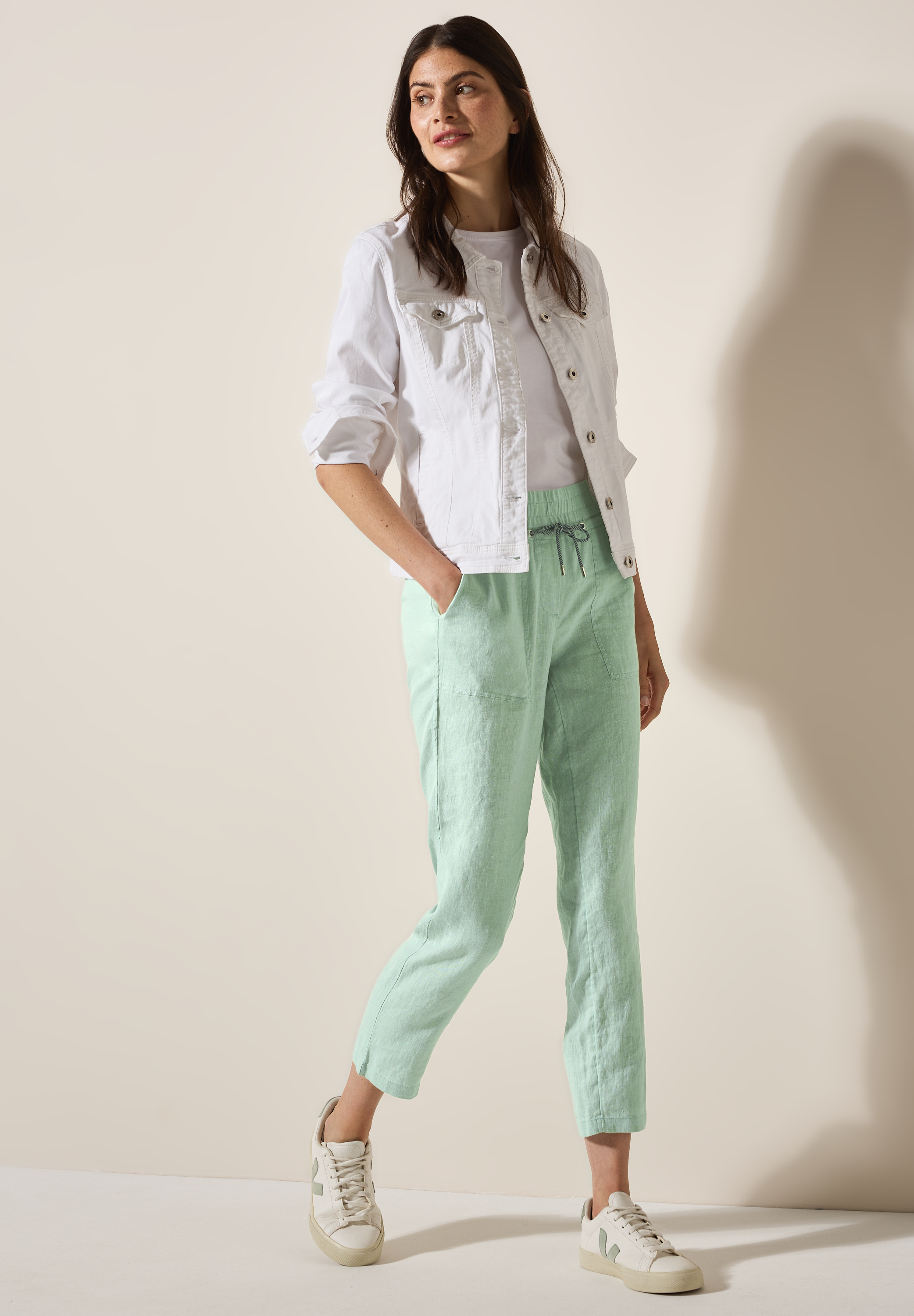 Leinenhose im Casual Fit