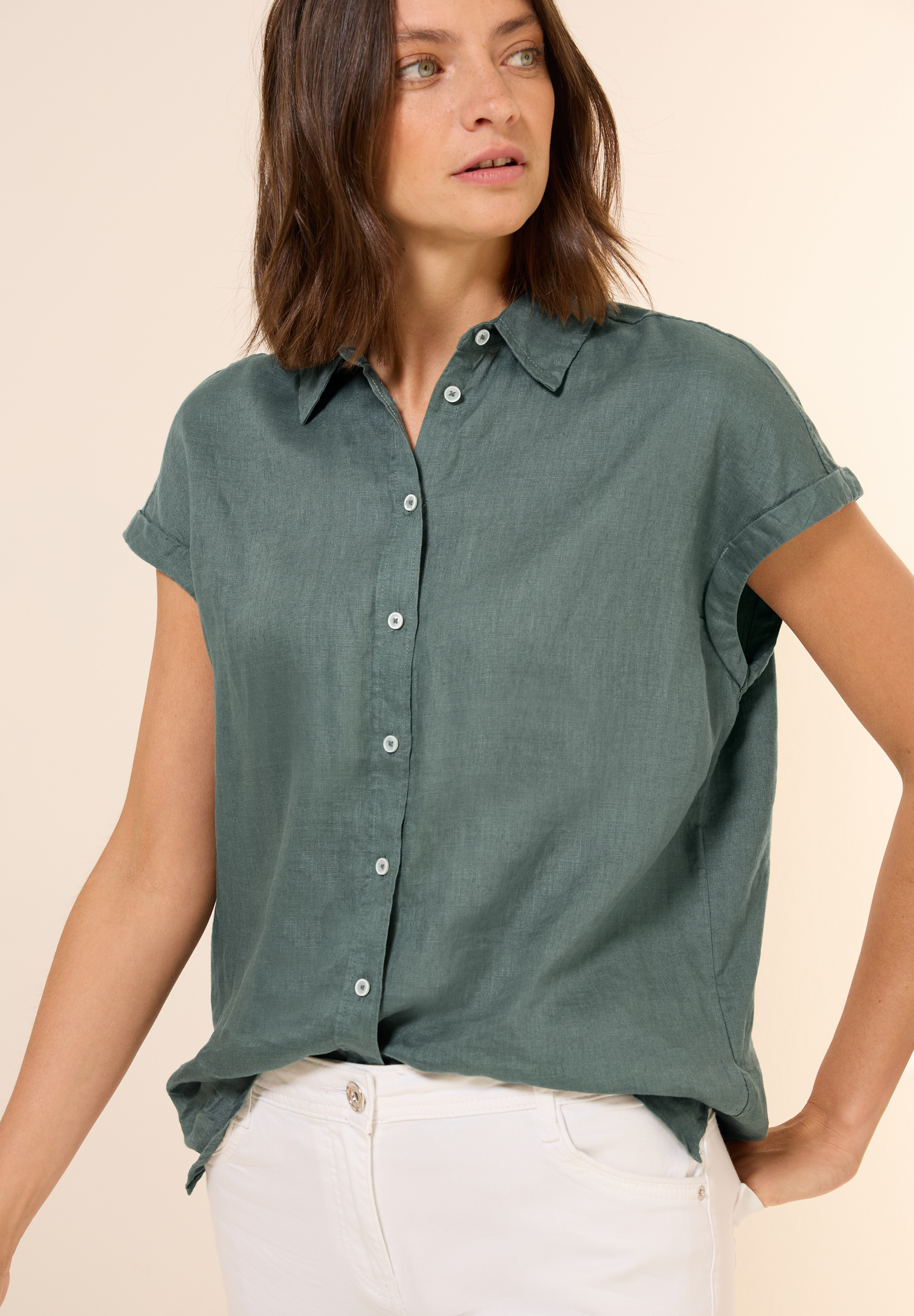 Leinen-Hemdbluse