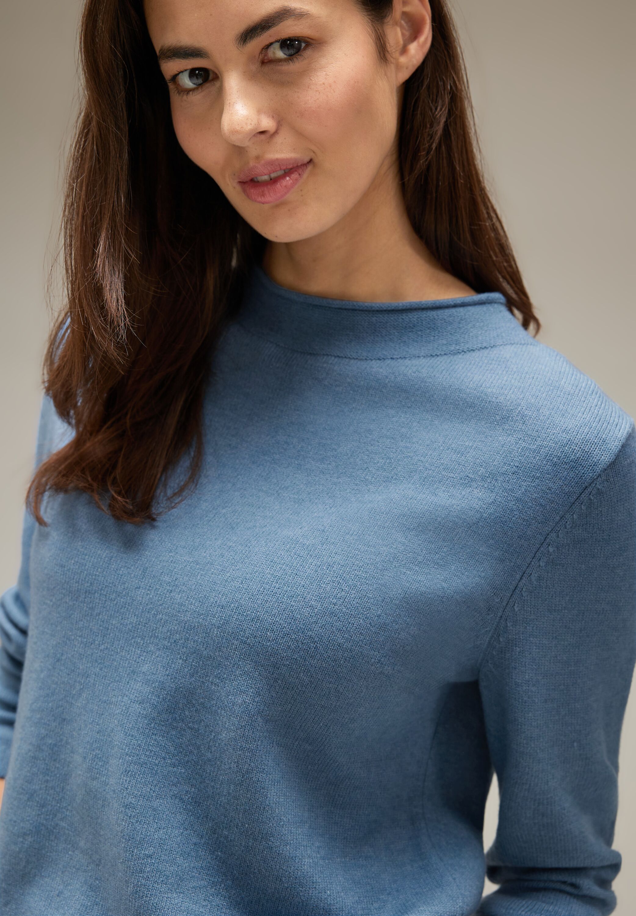 Pullover in Melange Optik