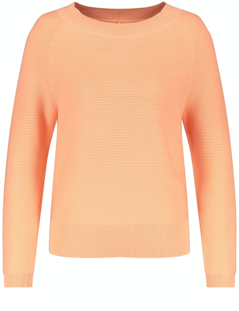 Pullover mit Strukturstrick Organic Cotton